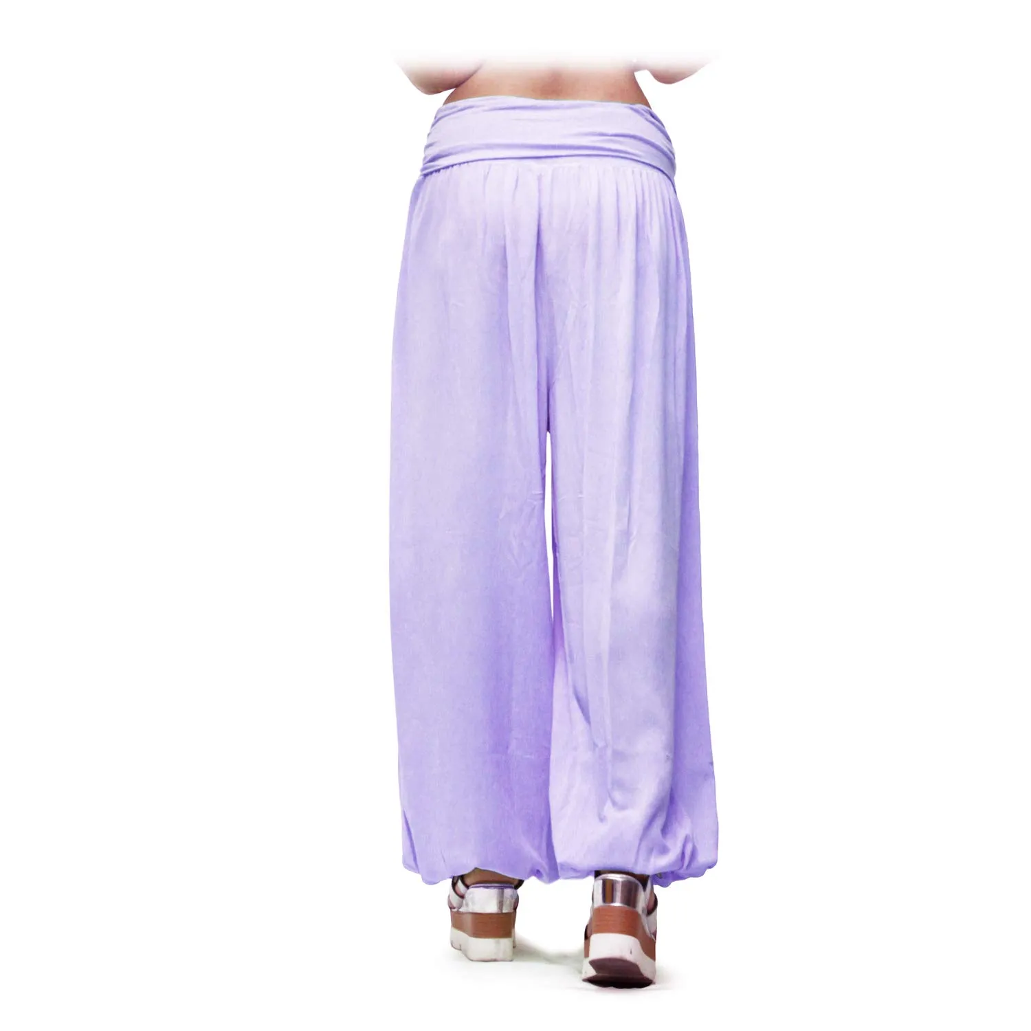 GLAMEXX24 Pantaloni Harem Donna Casual per Yoga e Sport con Tasche in Viscosa - immagine 3