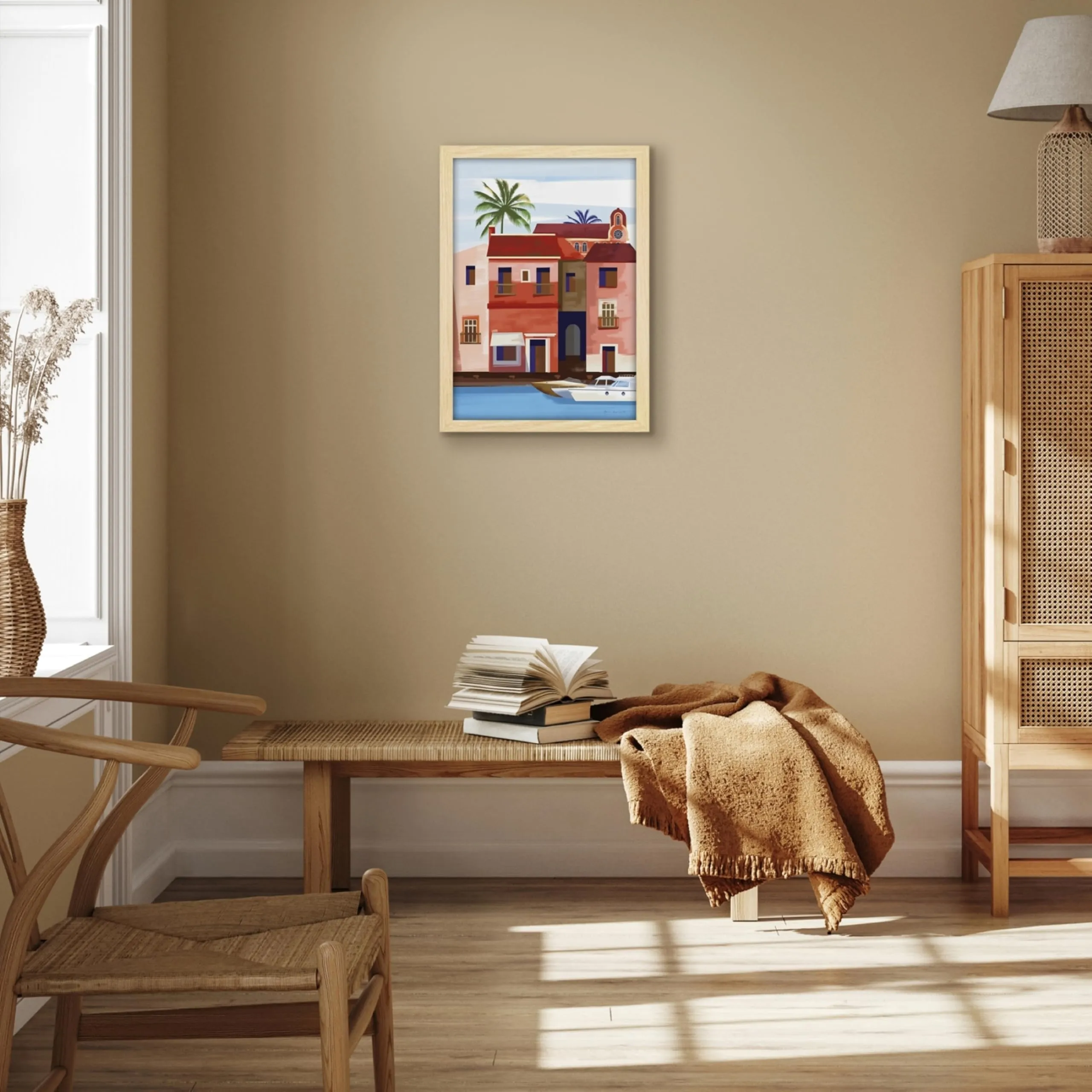 Americanflat Cornice 35x50 cm Effetto Rovere Naturale in Legno MDF - immagine 5
