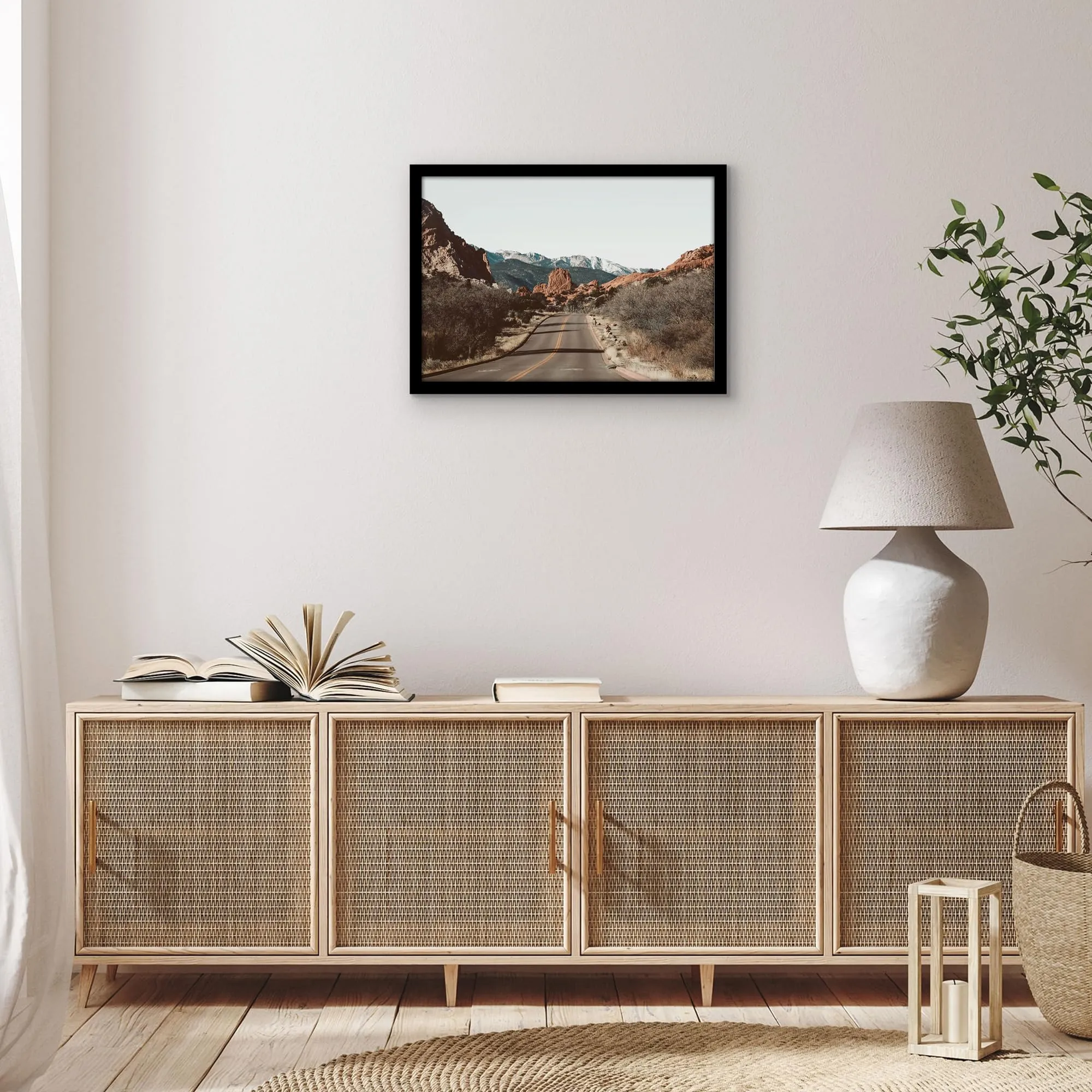 Americanflat Cornice in Legno MDF 35x50 cm, Nero - immagine 2
