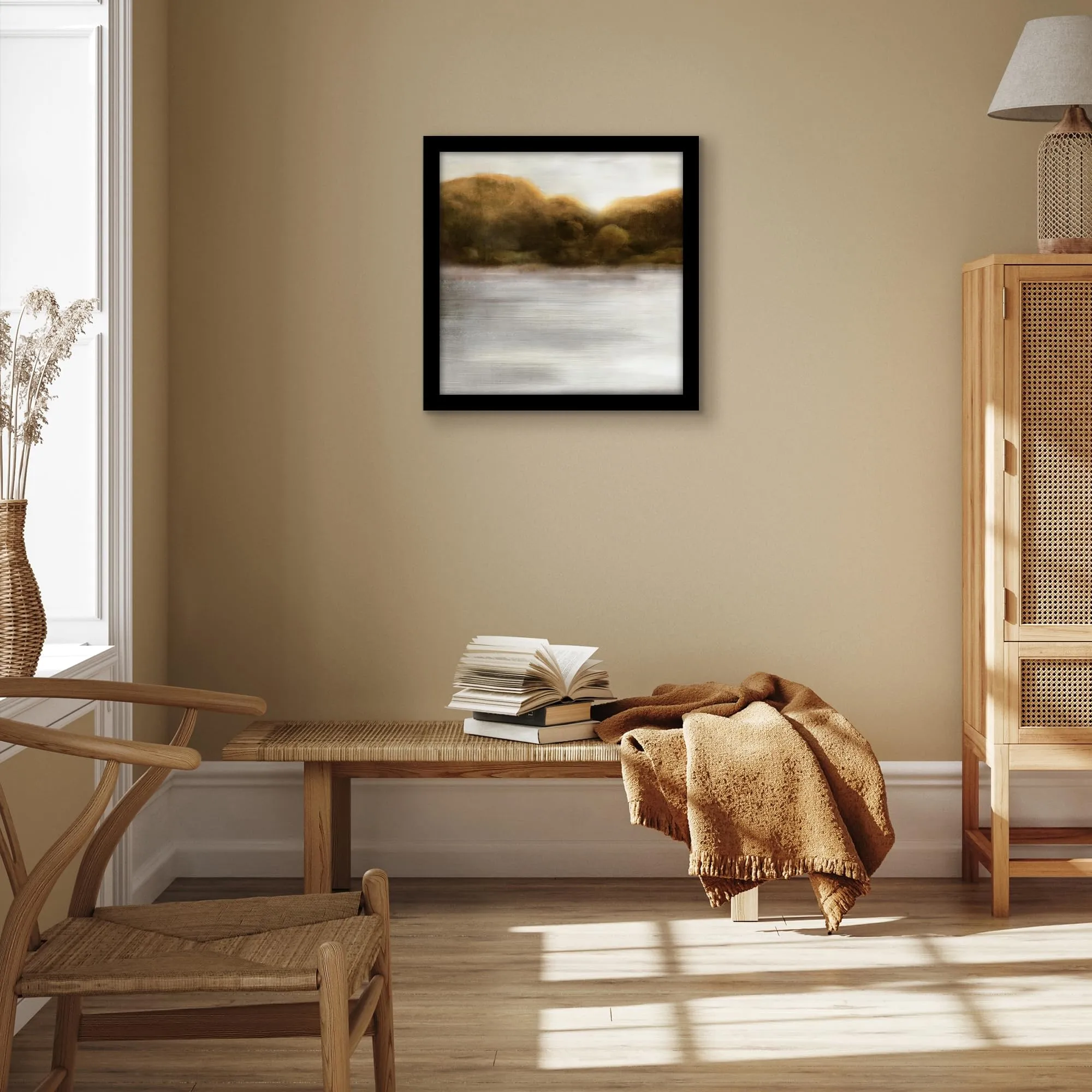 Americanflat Cornice Quadrata in Legno MDF, 50x50 cm, Nera - immagine 4
