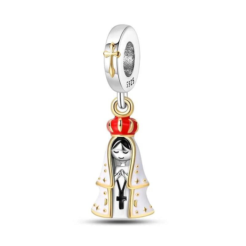Pandach Bead Charm in Argento Sterling 925 con Cubic Zirconia, Compatibile con Braccialetti e Collane Europei - immagine 1