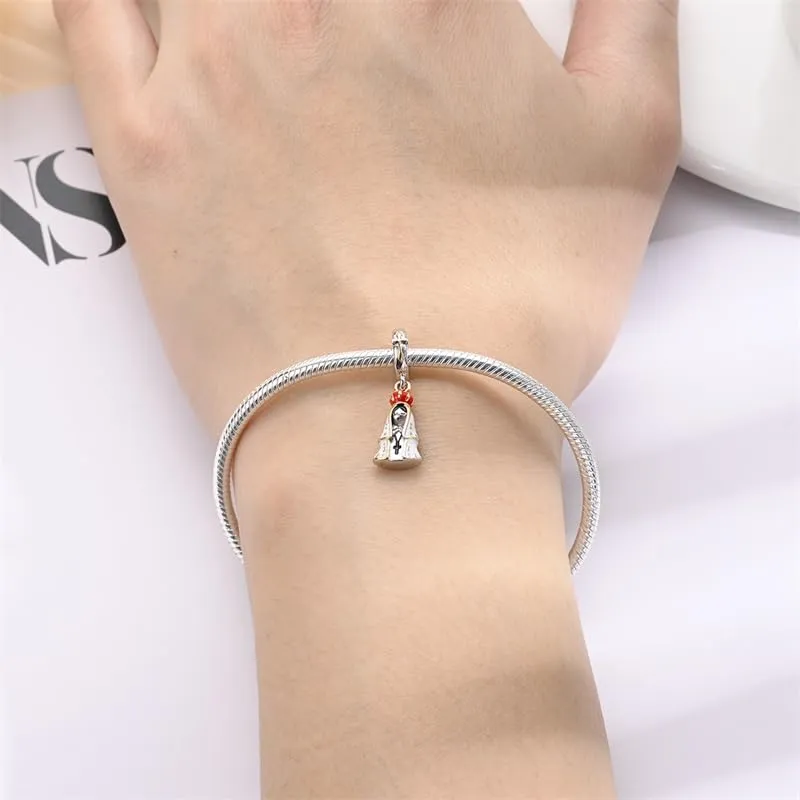 Pandach Bead Charm in Argento Sterling 925 con Cubic Zirconia, Compatibile con Braccialetti e Collane Europei - immagine 4