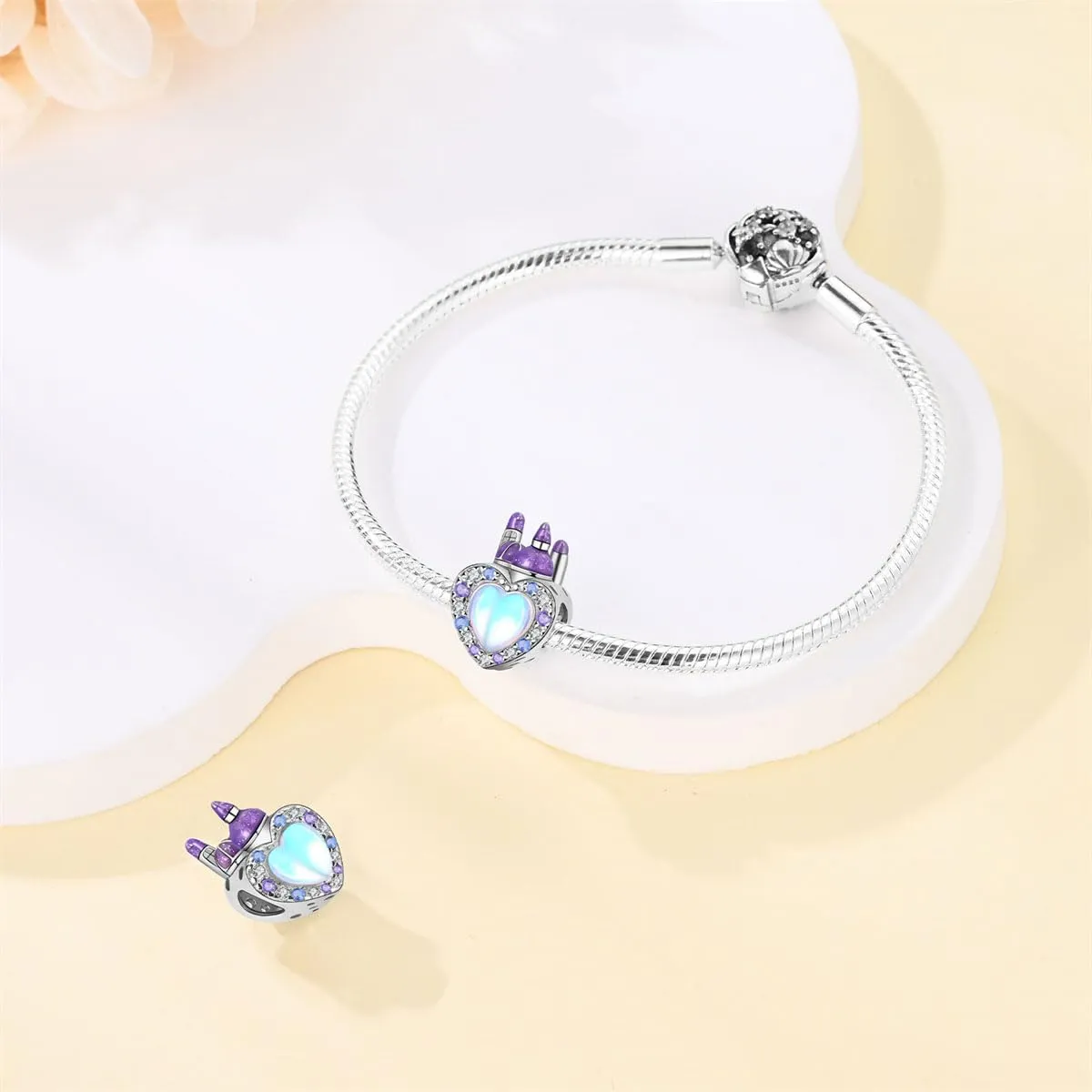 Pandach Bead Charm in Argento Sterling 925 con Cubic Zirconia per Braccialetti e Collane European Style - immagine 3