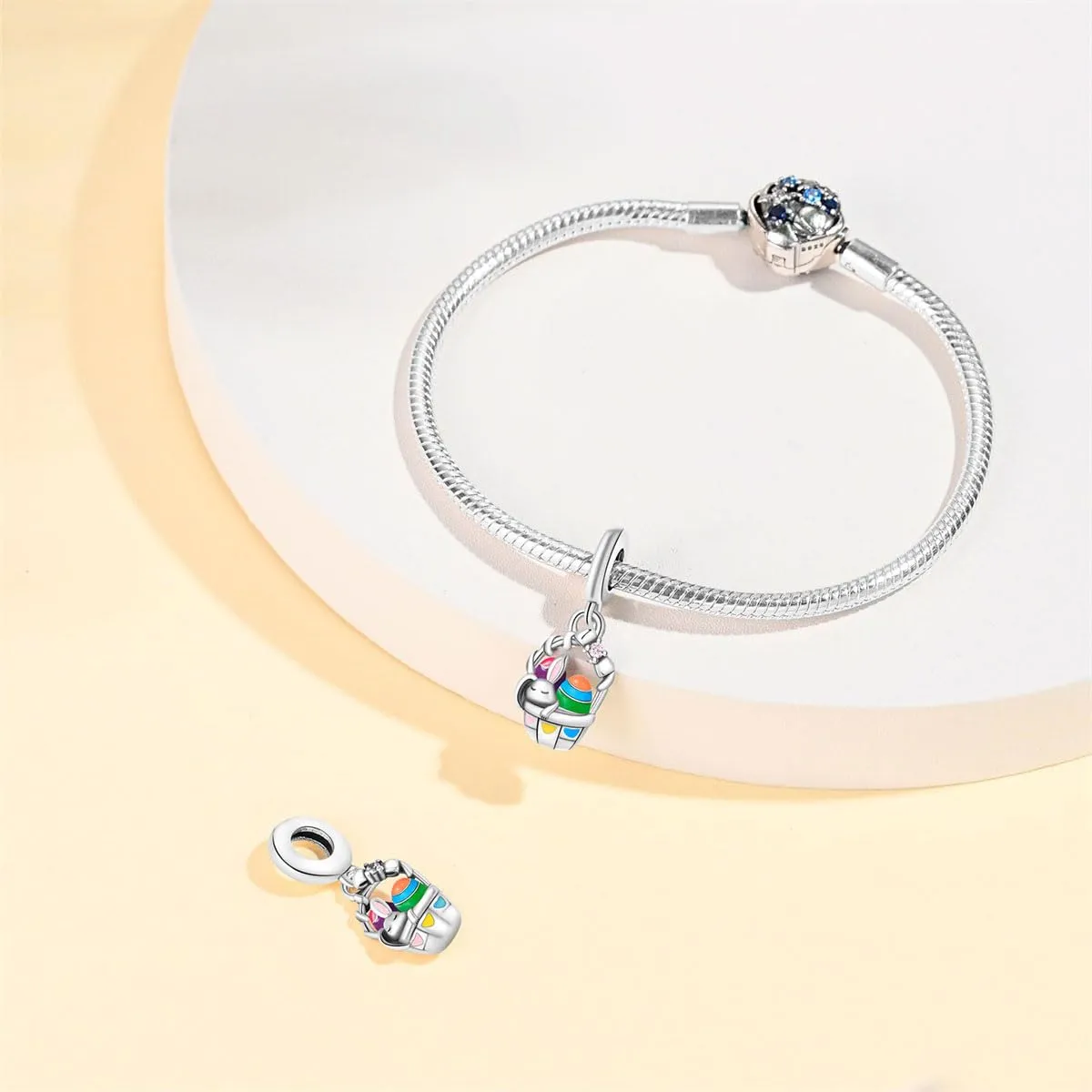 Pandach Bead Charm in Argento Sterling 925 con Cubic Zirconia per Braccialetti e Collane - immagine 3
