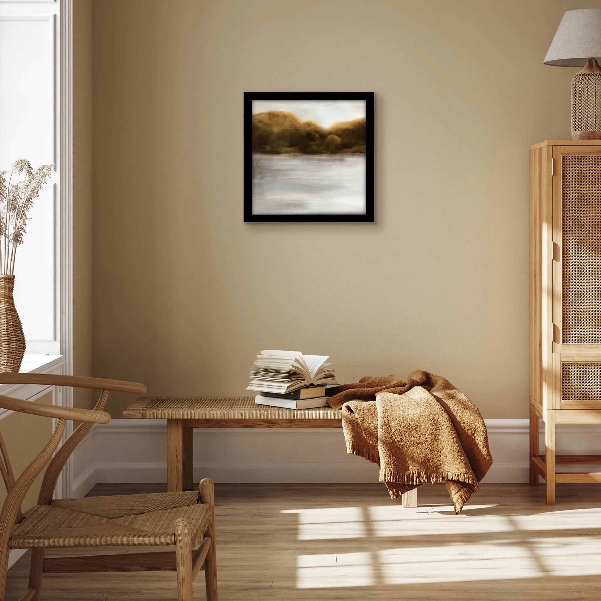 Americanflat Cornice Quadrata in Legno MDF, 40x40 cm, Nero - immagine 5