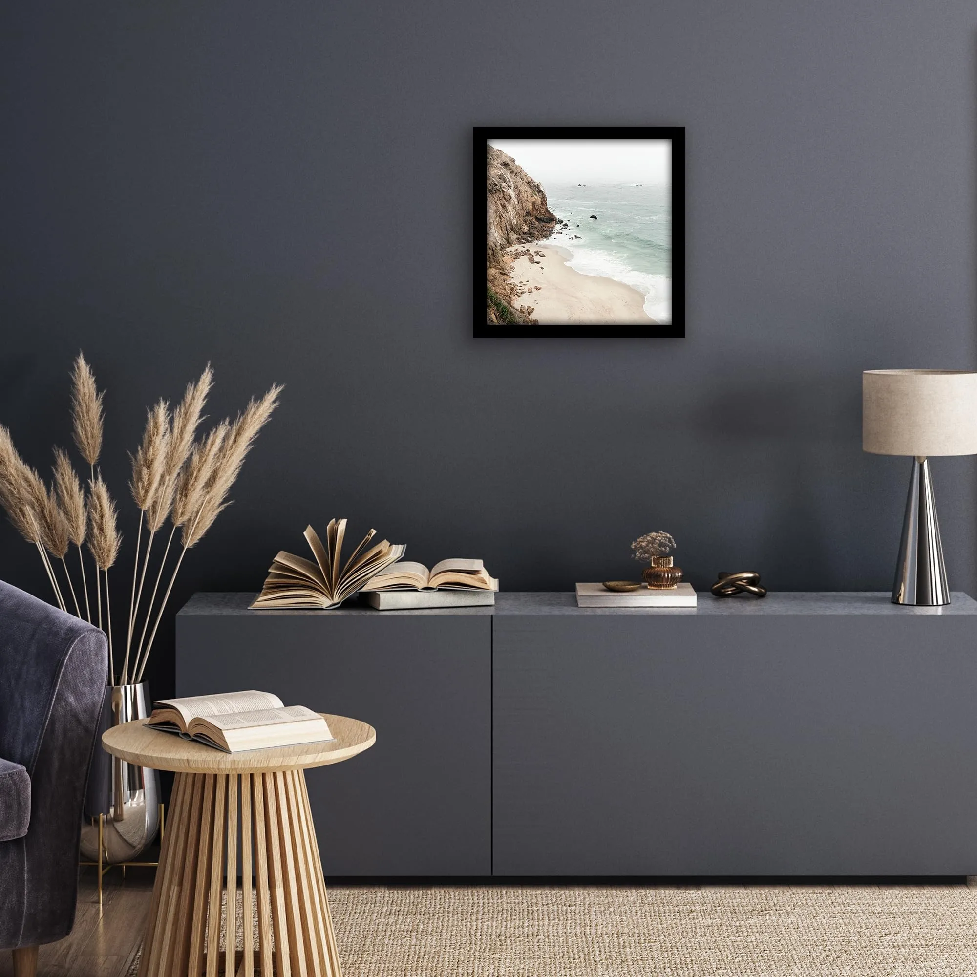 Americanflat Cornice Quadrata in Legno MDF, 40x40 cm, Nero - immagine 7