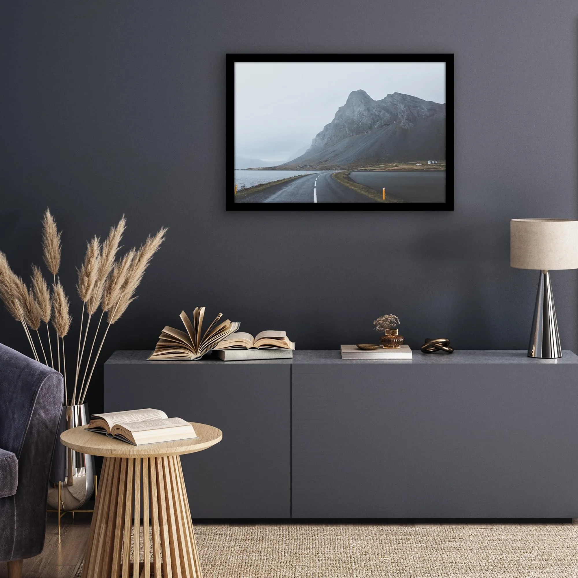 Americanflat Cornice in Legno MDF, 50x75 cm, Nera - immagine 7
