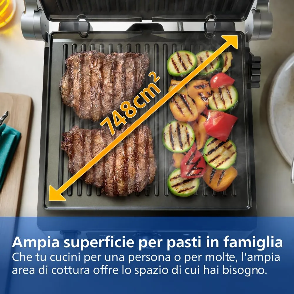 Philips 7000 Grill HD6301/90 Griglia Elettrica 2200W - immagine 3