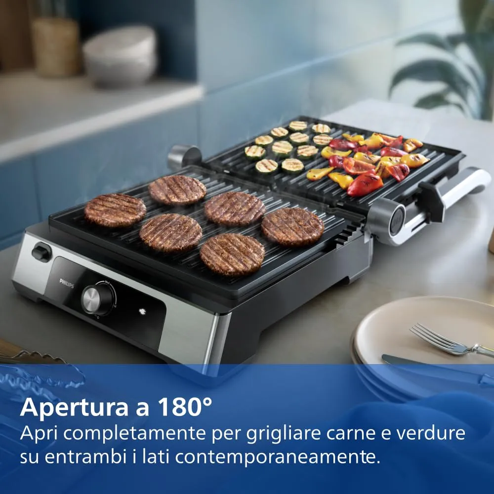 Philips 7000 Grill HD6301/90 Griglia Elettrica 2200W - immagine 4
