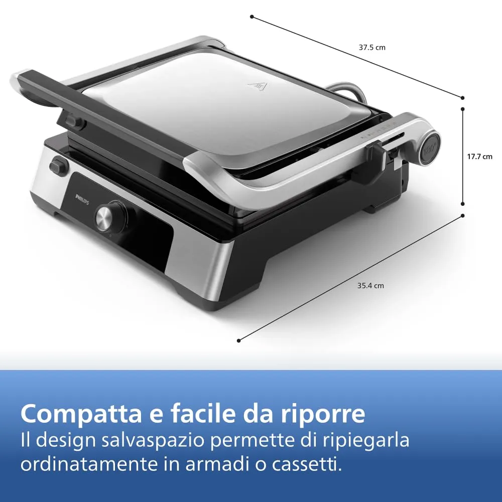 Philips 7000 Grill HD6301/90 Griglia Elettrica 2200W - immagine 10
