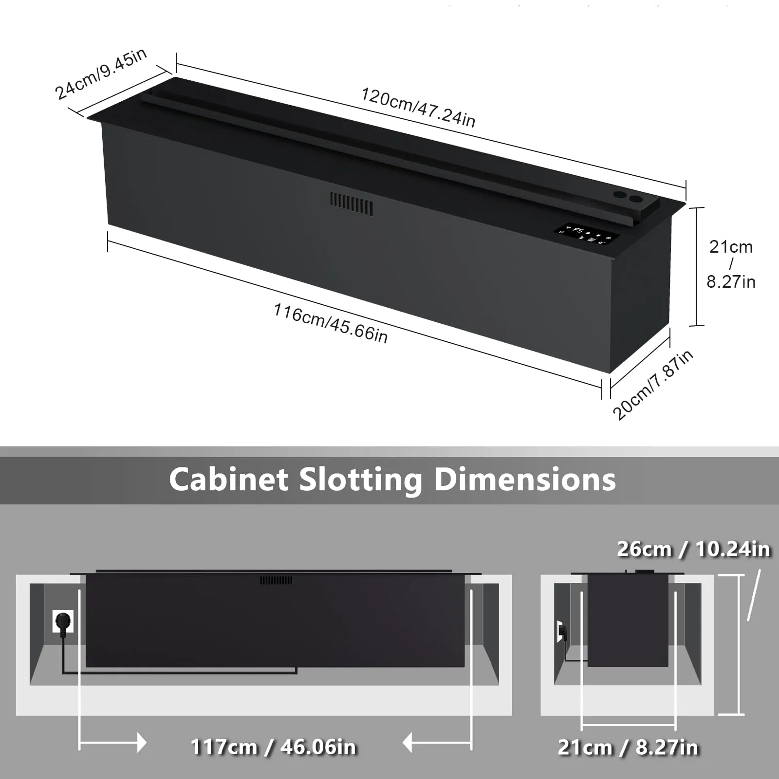 Mexhom Camino Elettrico a Vapore Acqueo 3D 120cm BILU-DANS-120 - immagine 2