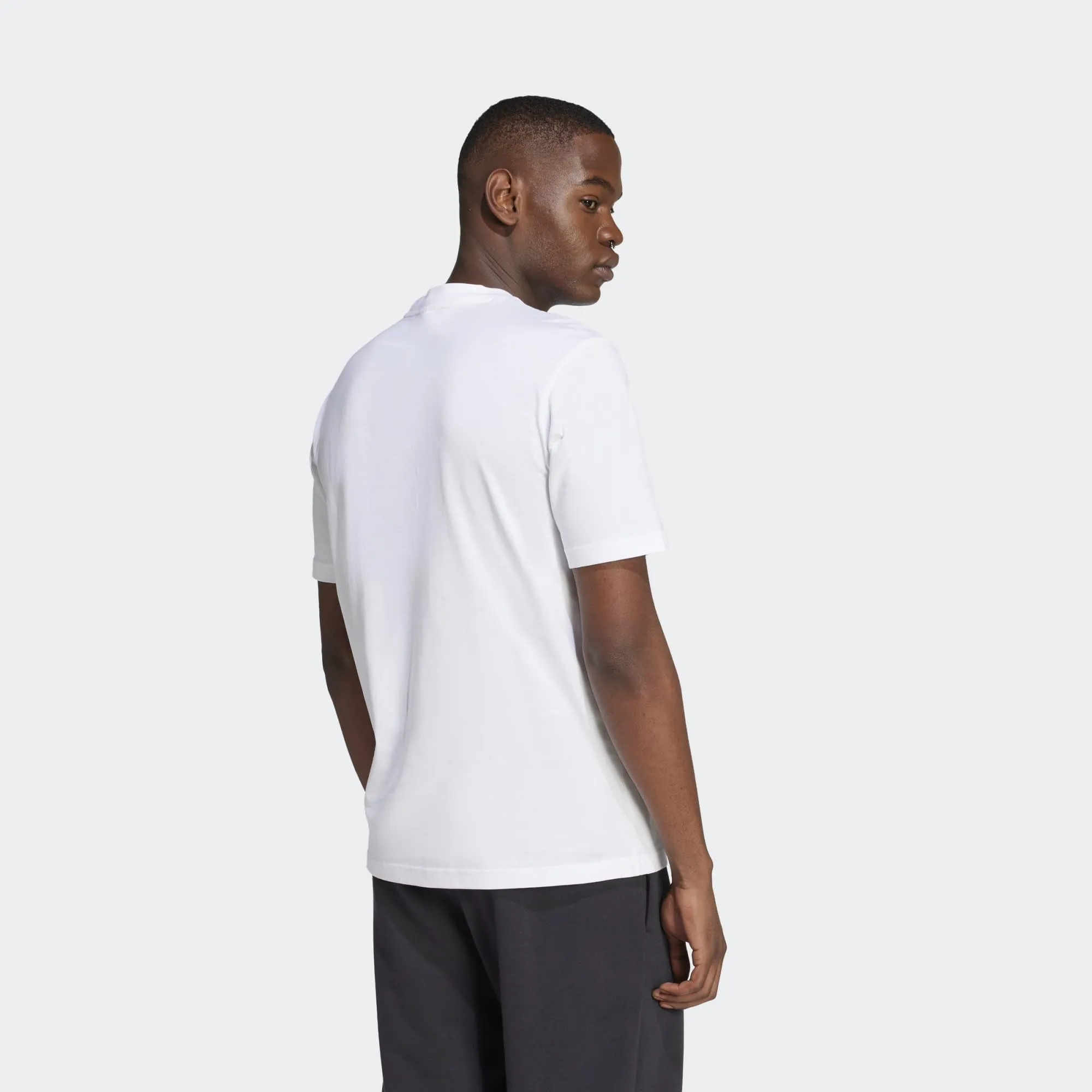 adidas Essentials Big Logo Single Jersey Shirt - White/Black - XS - immagine 5