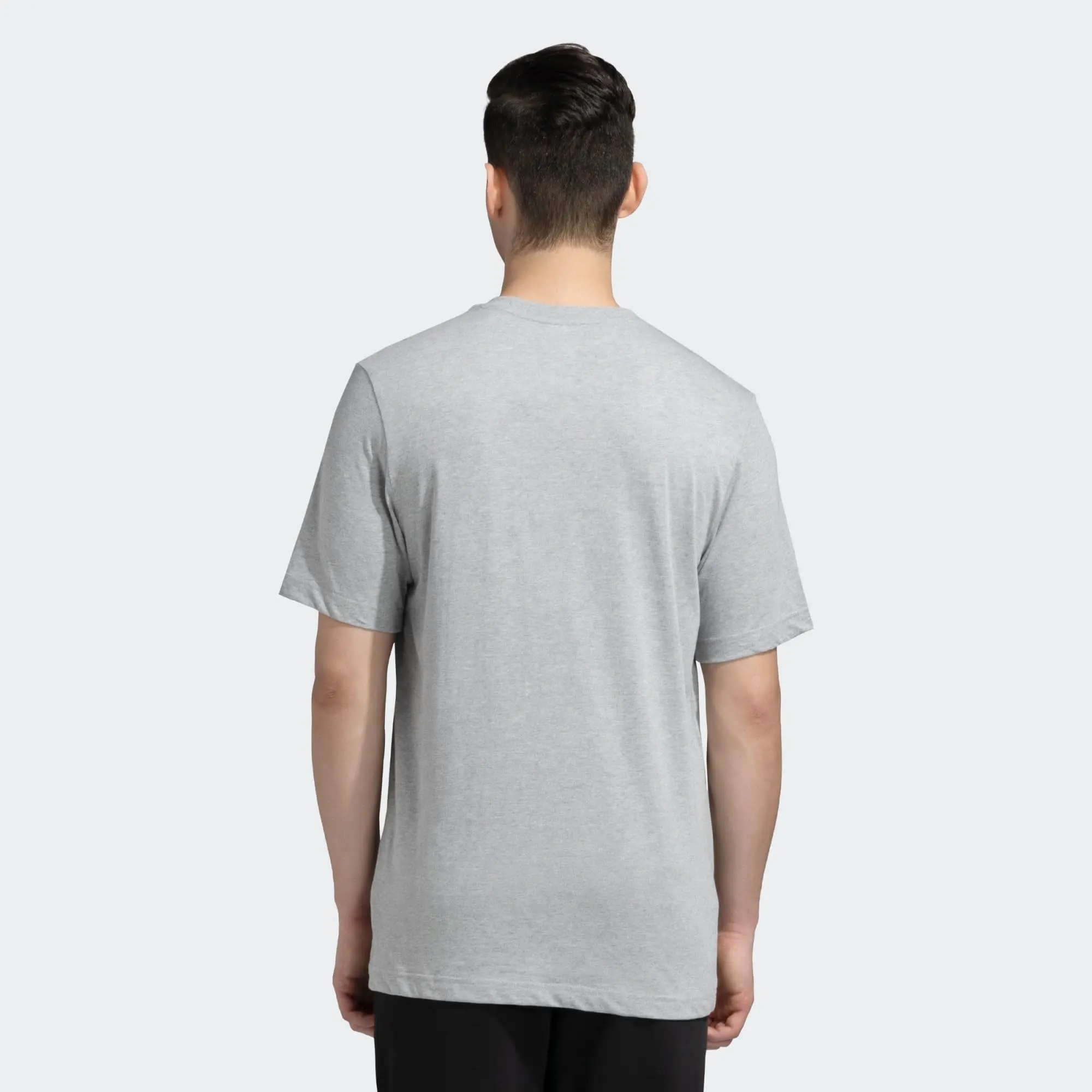 adidas Homme Essentials Big Logo Single Jersey Tee - Medium Grey Heather/Black, XS - immagine 3