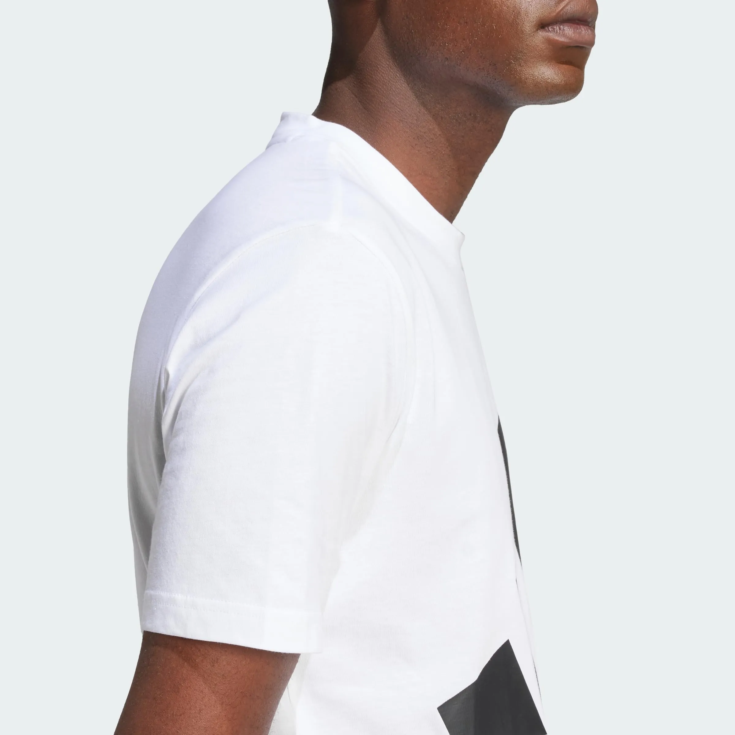 adidas Essentials Big Logo Single Jersey Shirt - White/Black, L - immagine 3