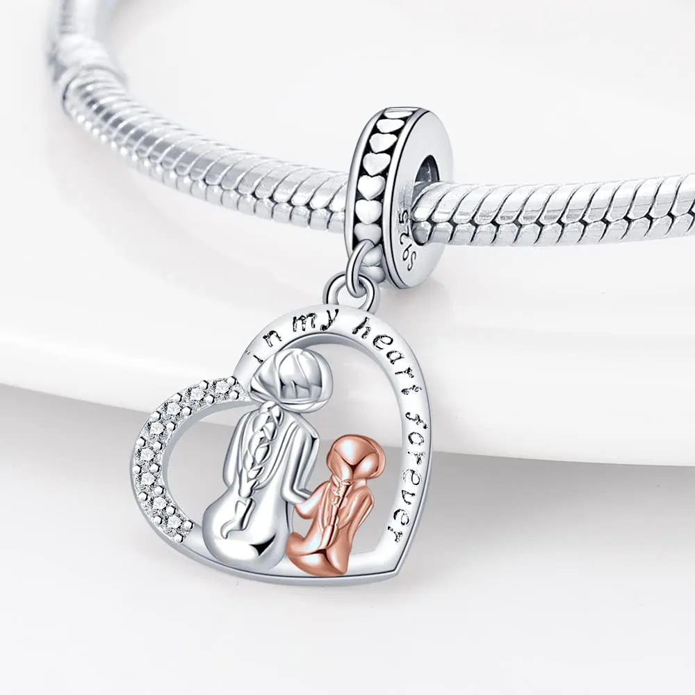 Pandach Bead Charm in Argento Sterling 925 con Cubic Zirconia per Braccialetti e Collane europei - immagine 2