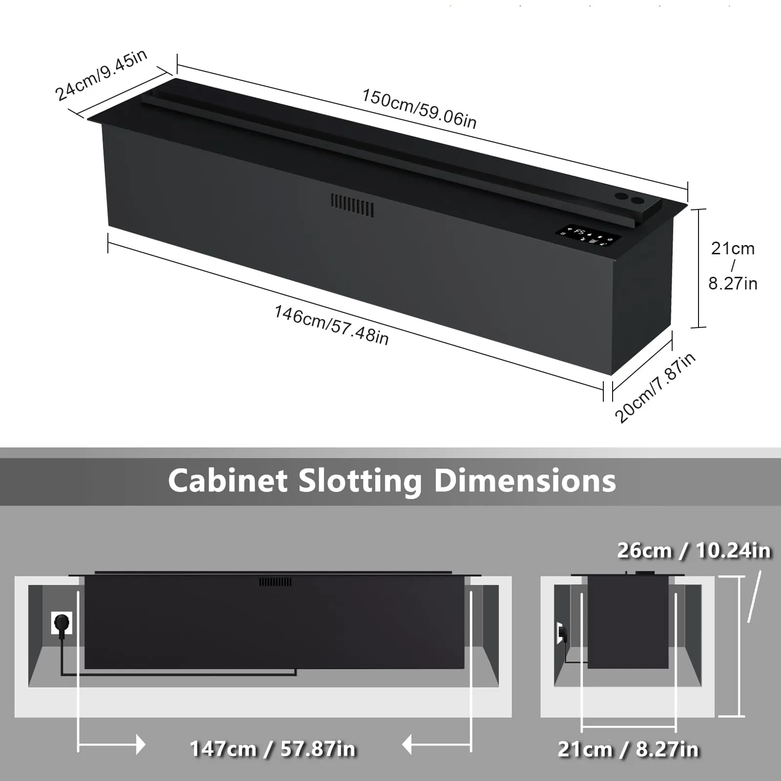 Mexhom Camino Elettrico a Vapore Acqueo 3D, 150cm, BILU-DANS-150 - immagine 2