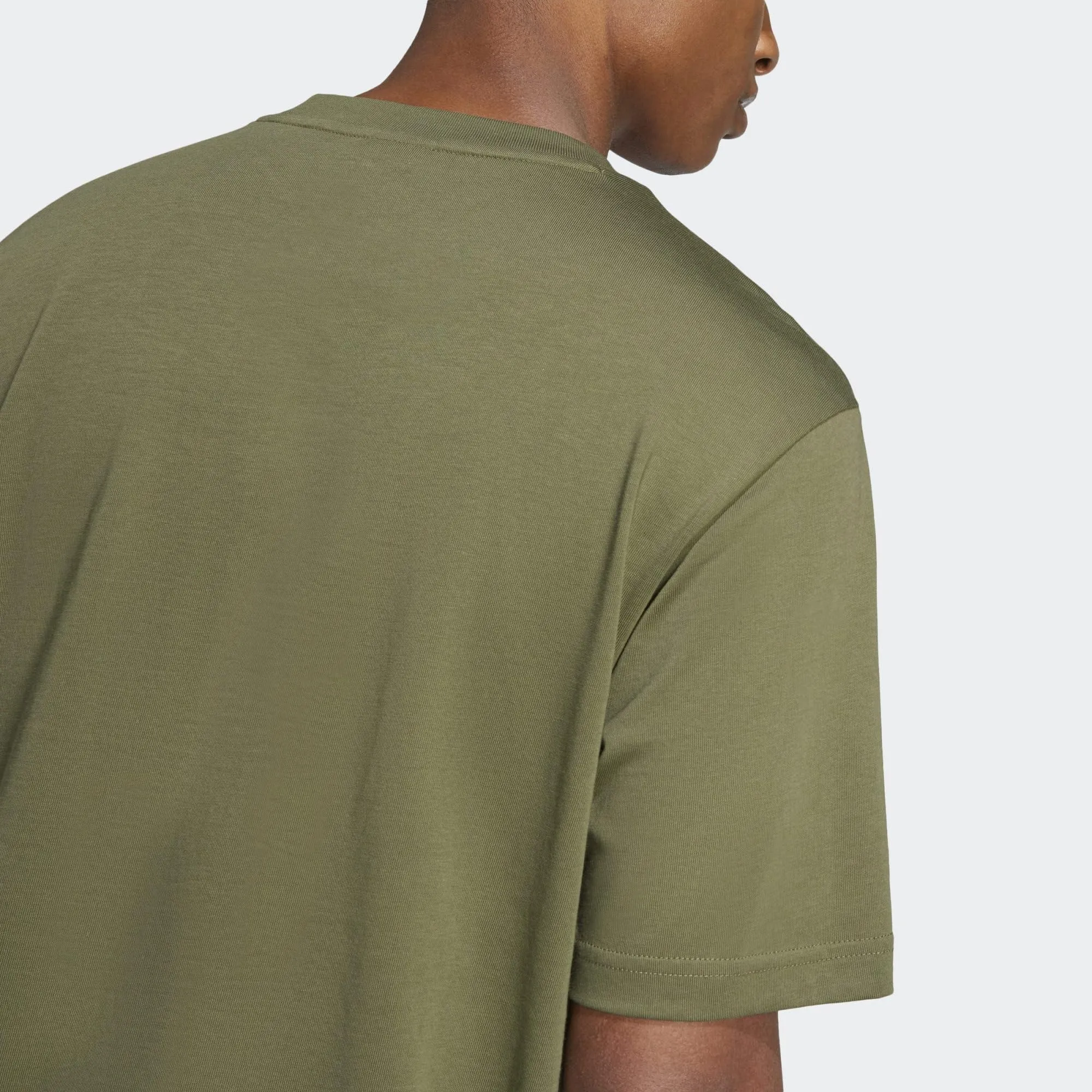 adidas Essentials Big Logo Single Jersey Shirt - Olive Strata/Black - XS - immagine 8