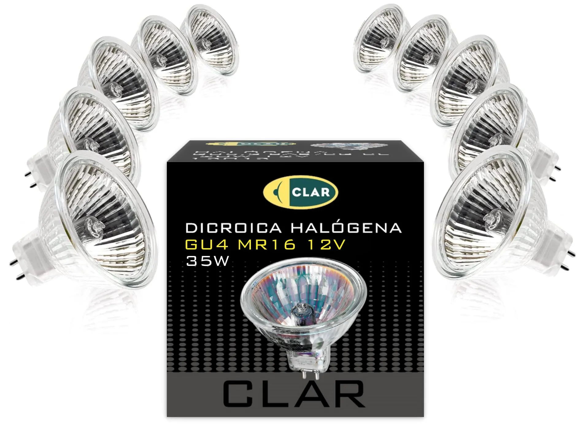 CLAR Lampadina Alogena GU4 12V 35W 2700K Dimmerabile (Confezione da 10) - immagine 1