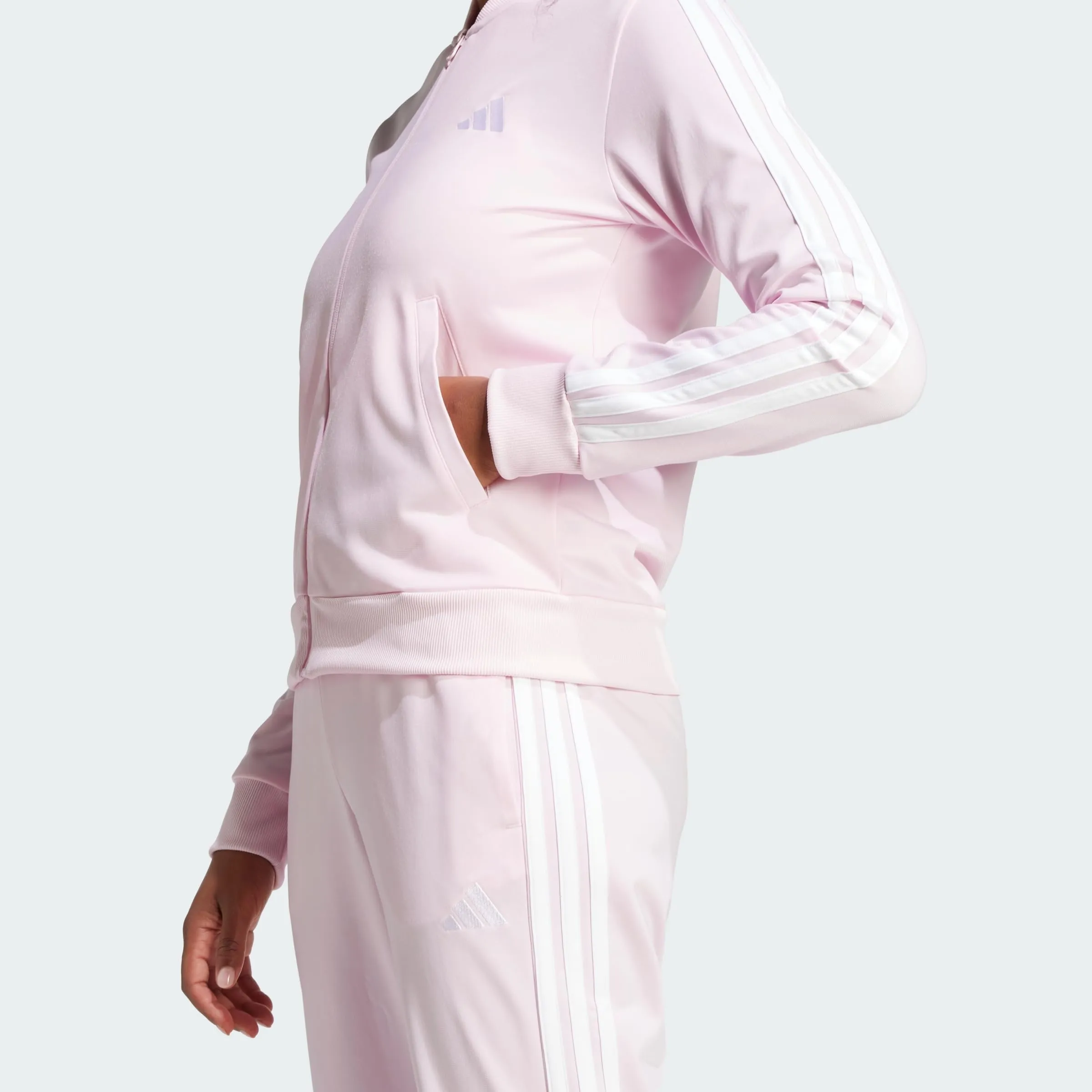 adidas Donna Essentials 3-Stripes Track Suit, Clear Pink, XXS - immagine 2