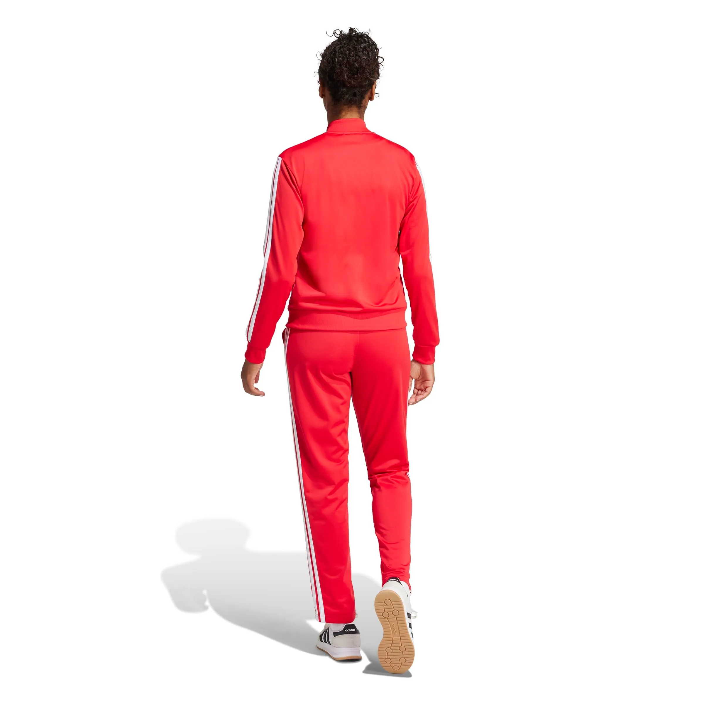 adidas Donna Essentials 3-Stripes Track Suit, Pure Ruby/White, XS - immagine 2