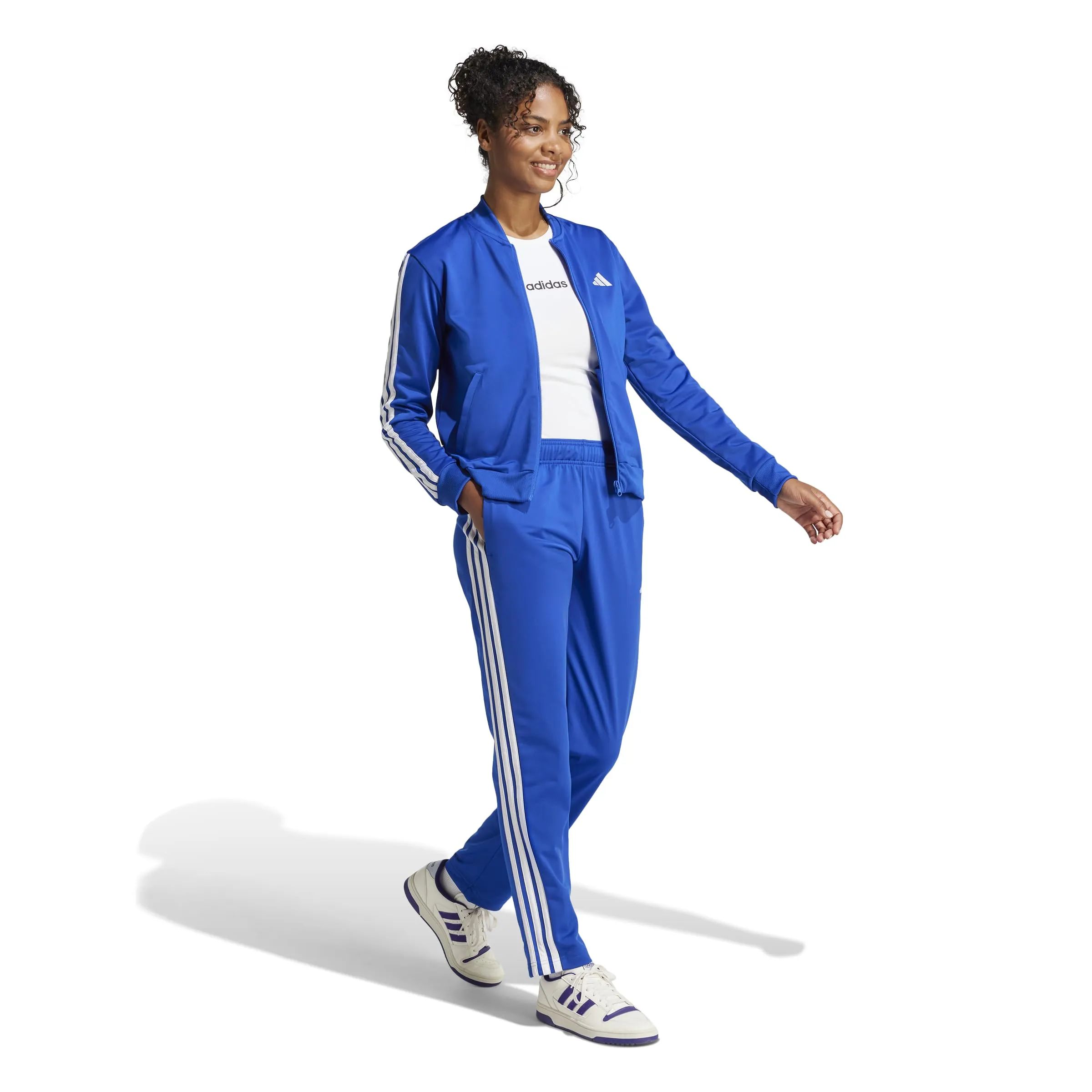 adidas Essentials 3-Stripes Tracksuit, Team Royal Blue, L - immagine 4