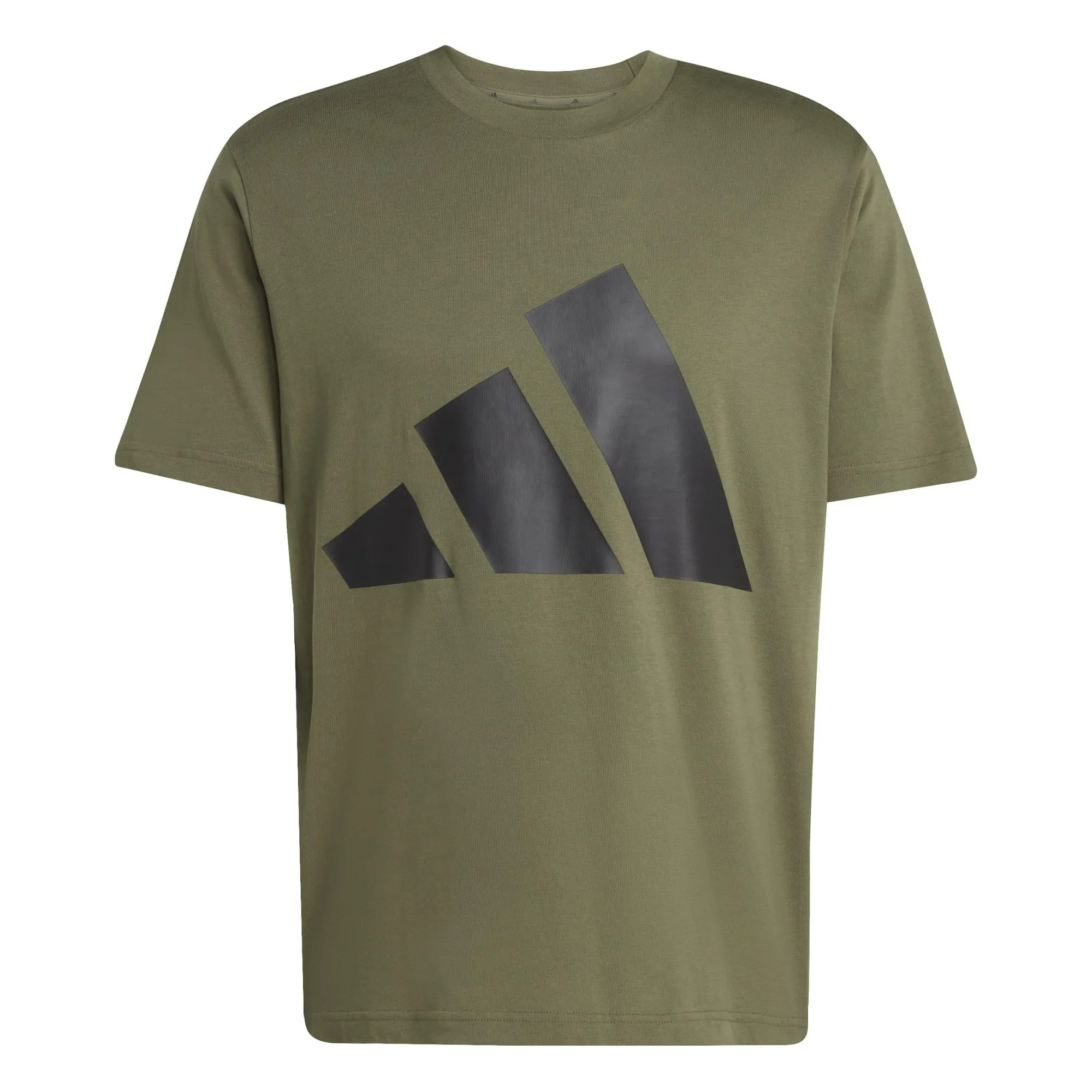 adidas Essentials Big Logo Single Jersey Shirt - Olive Strata/Black, L - immagine 1