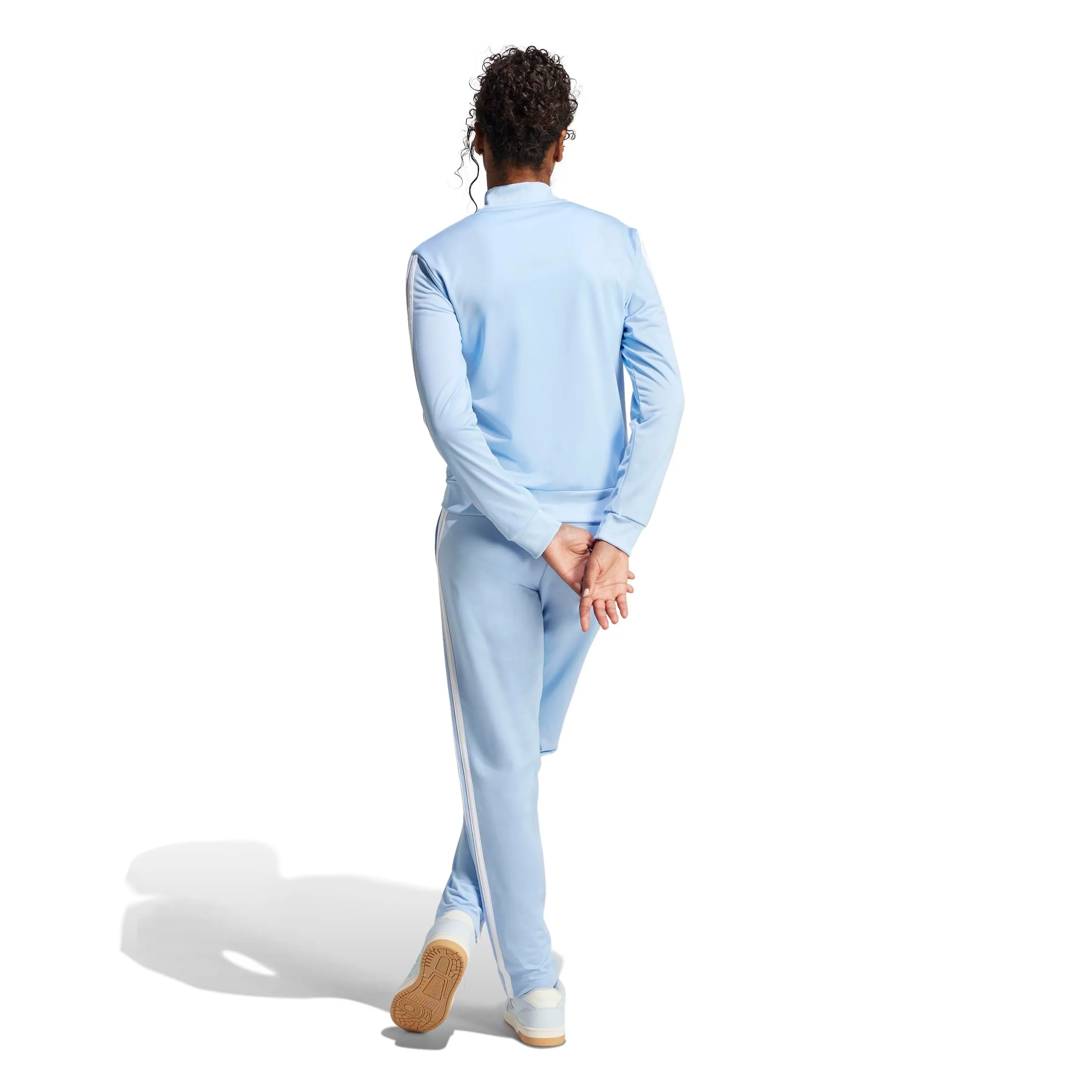 adidas Donna Essentials 3-Stripes Track Suit, Glow Blue, M - immagine 2