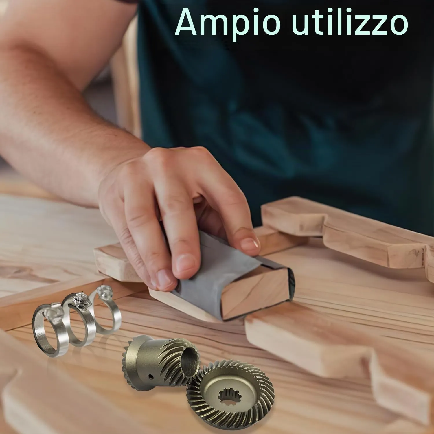 auriikoop Carta Vetrata Umida e Asciutta 23 x 9 cm, Grana 400-3000, 45 Fogli - immagine 2