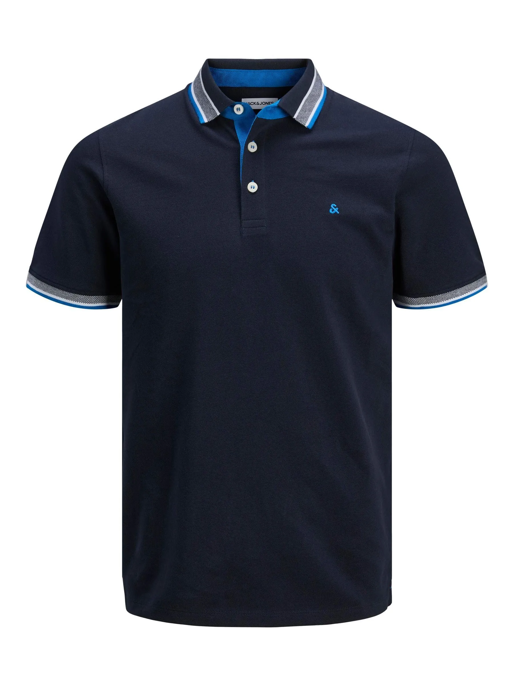 Jack & Jones Plus JJepaulos Polo Short Sleeve - Sky Captain/Neon, 3XL - immagine 1