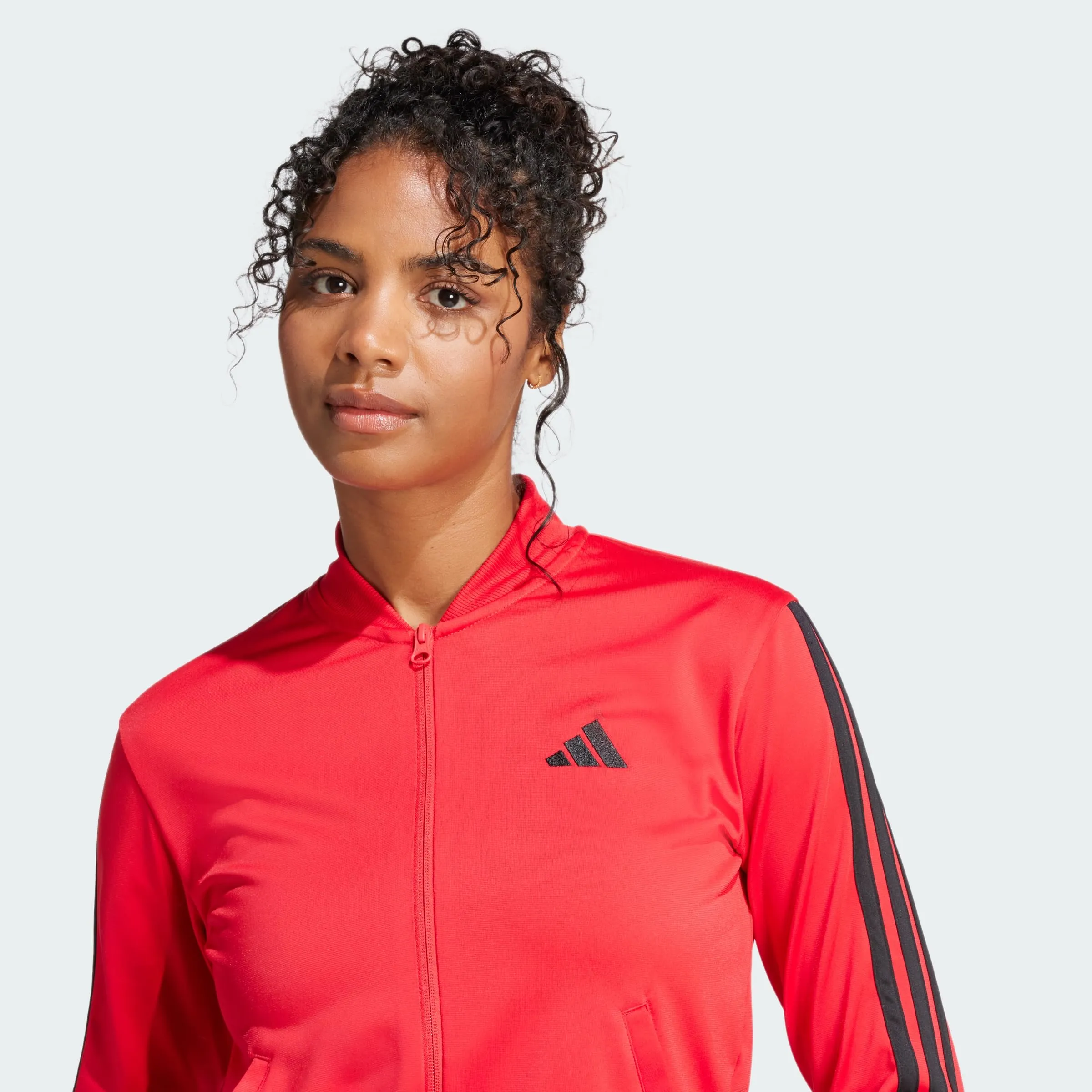 adidas Essentials 3-Stripes Tracksuit, Pure Ruby, S - immagine 2