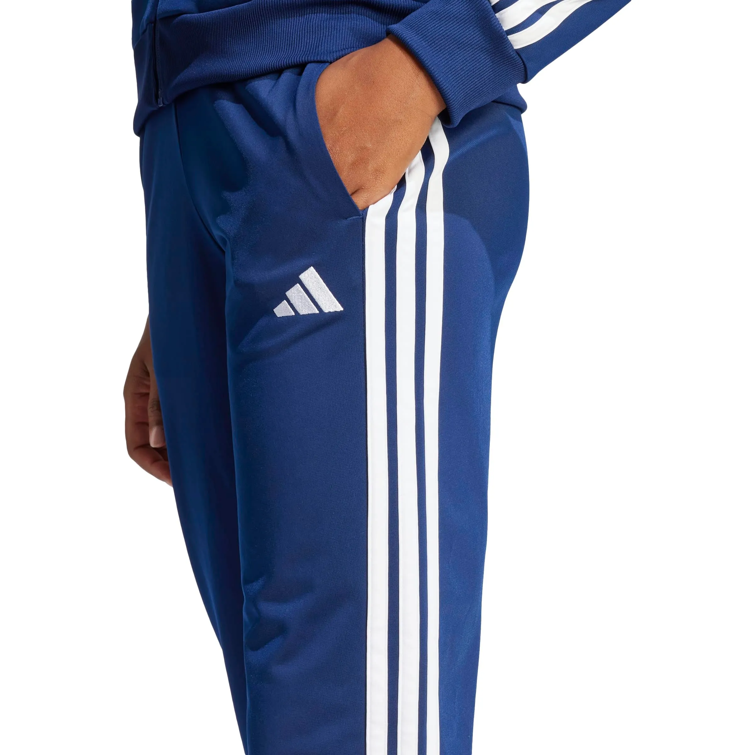 adidas Donna Essentials 3-Stripes Track Suit, Dark Blue, M - immagine 5