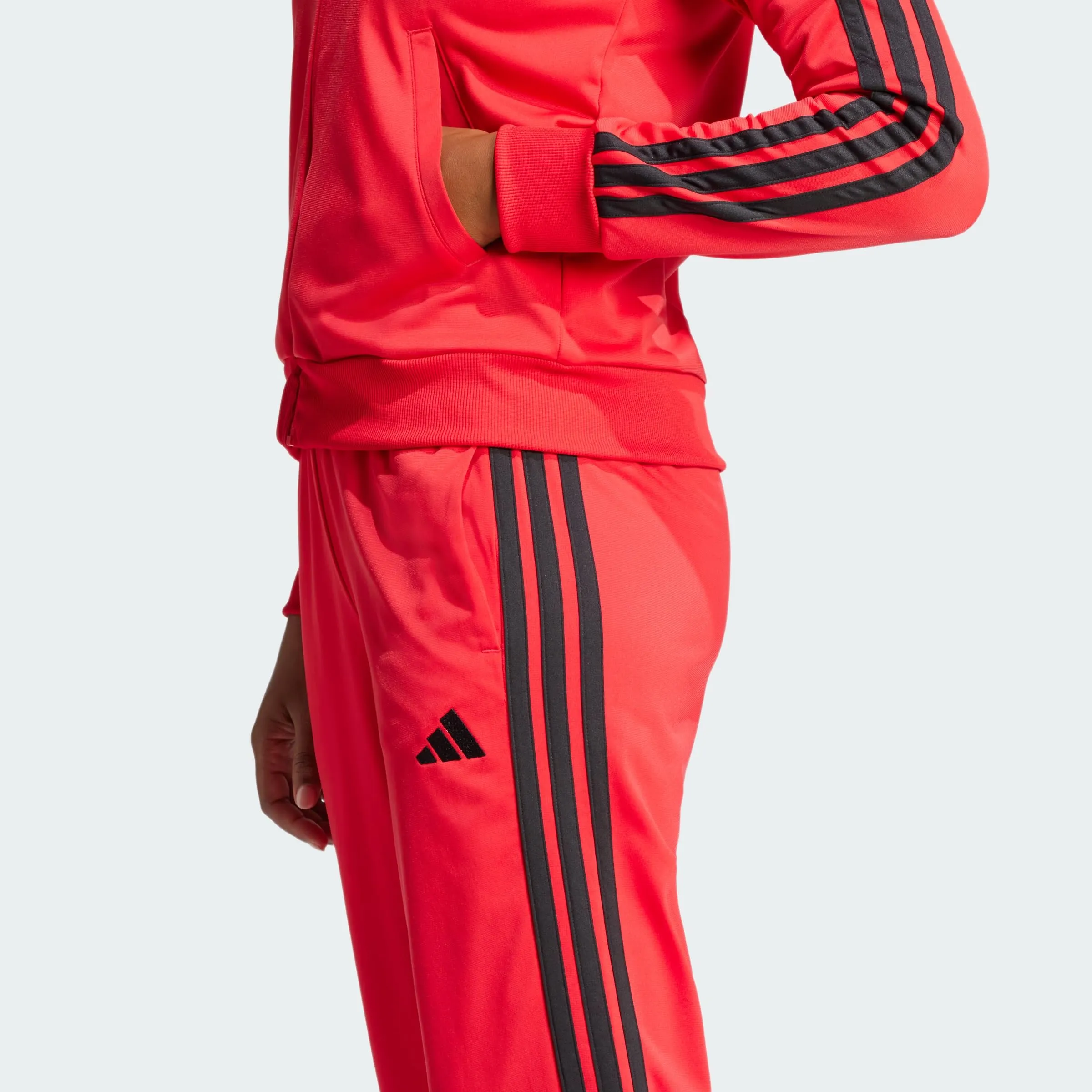 adidas Essentials 3-Stripes Tracksuit, Pure Ruby, XS - immagine 3