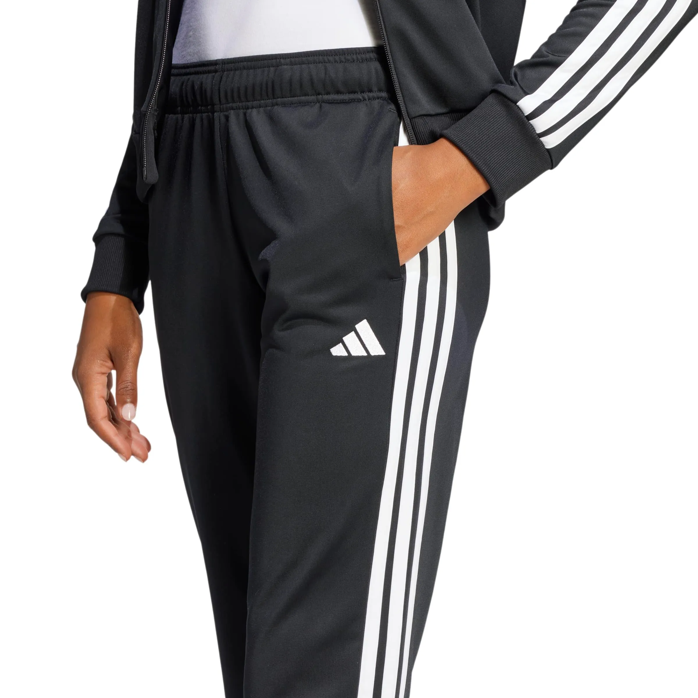 adidas Donna Essentials 3-Stripes Track Suit, Black, XXS - immagine 5