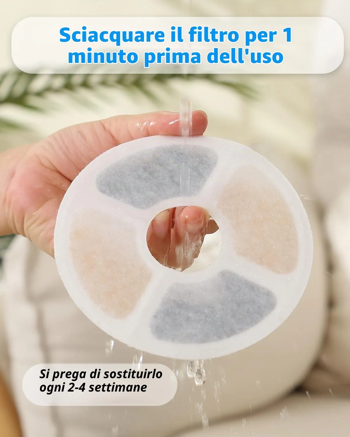 PewinGo Filtri Ricambio per Fontanella Gatti, 6 Pezzi per Fontane 2-2,5L - immagine 3
