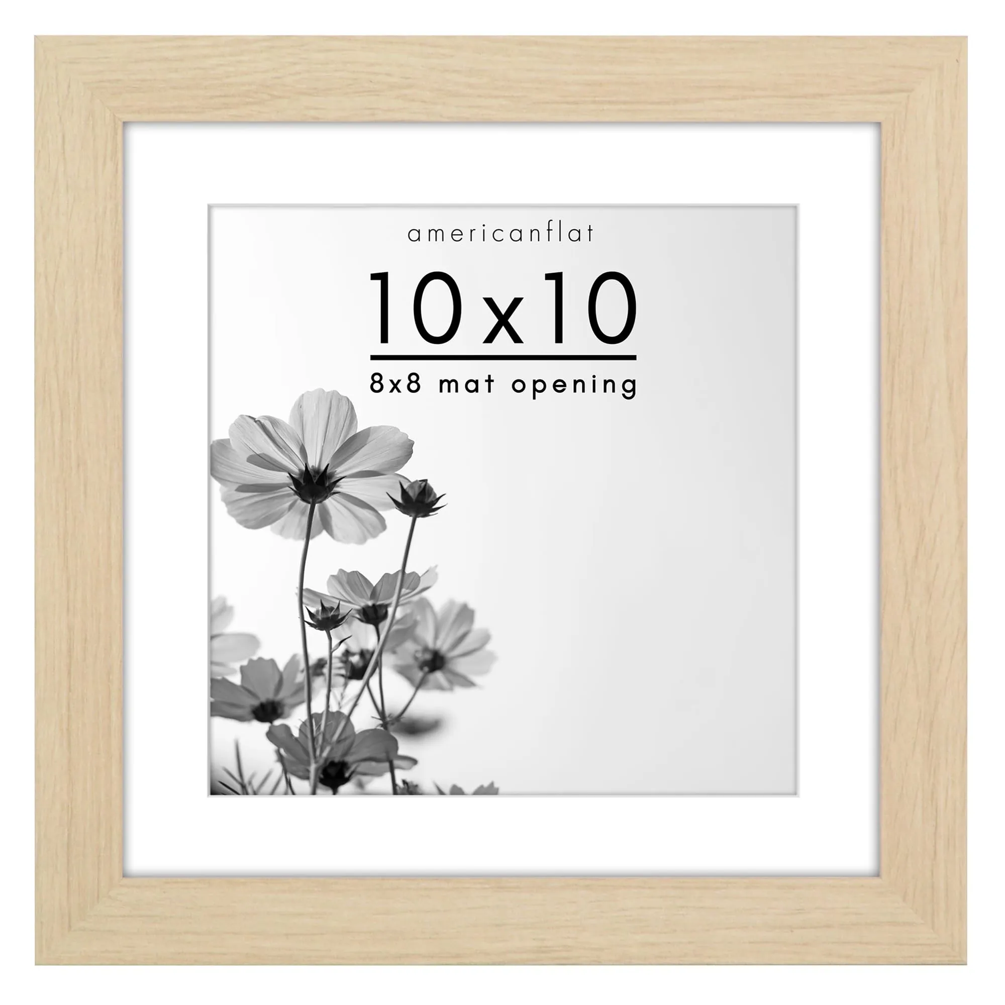 Americanflat Cornice 25x25 cm Rovere Chiaro per Foto 20x20 cm con Passepartout o 25x25 cm senza Passepartout - immagine 4