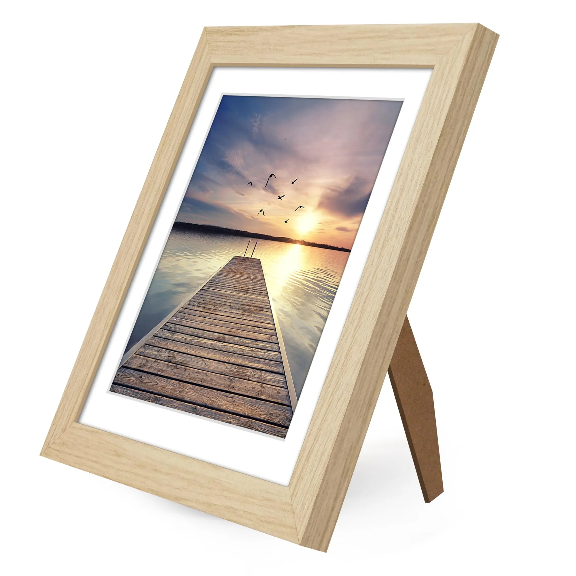Americanflat Cornice 25x25 cm Rovere Chiaro per Foto 20x20 cm con Passepartout o 25x25 cm senza Passepartout - immagine 9