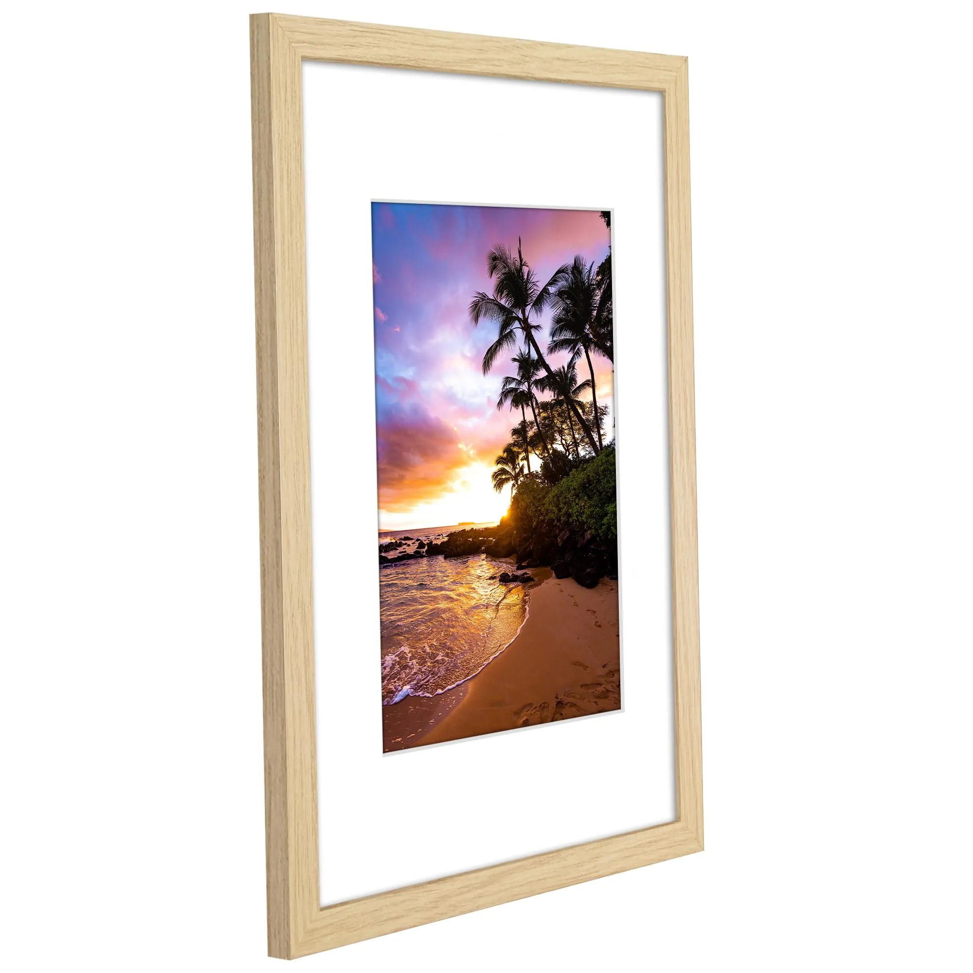 Americanflat Cornice Rovere Chiaro 30x45 cm con Passepartout per foto 20x30 cm - immagine 7