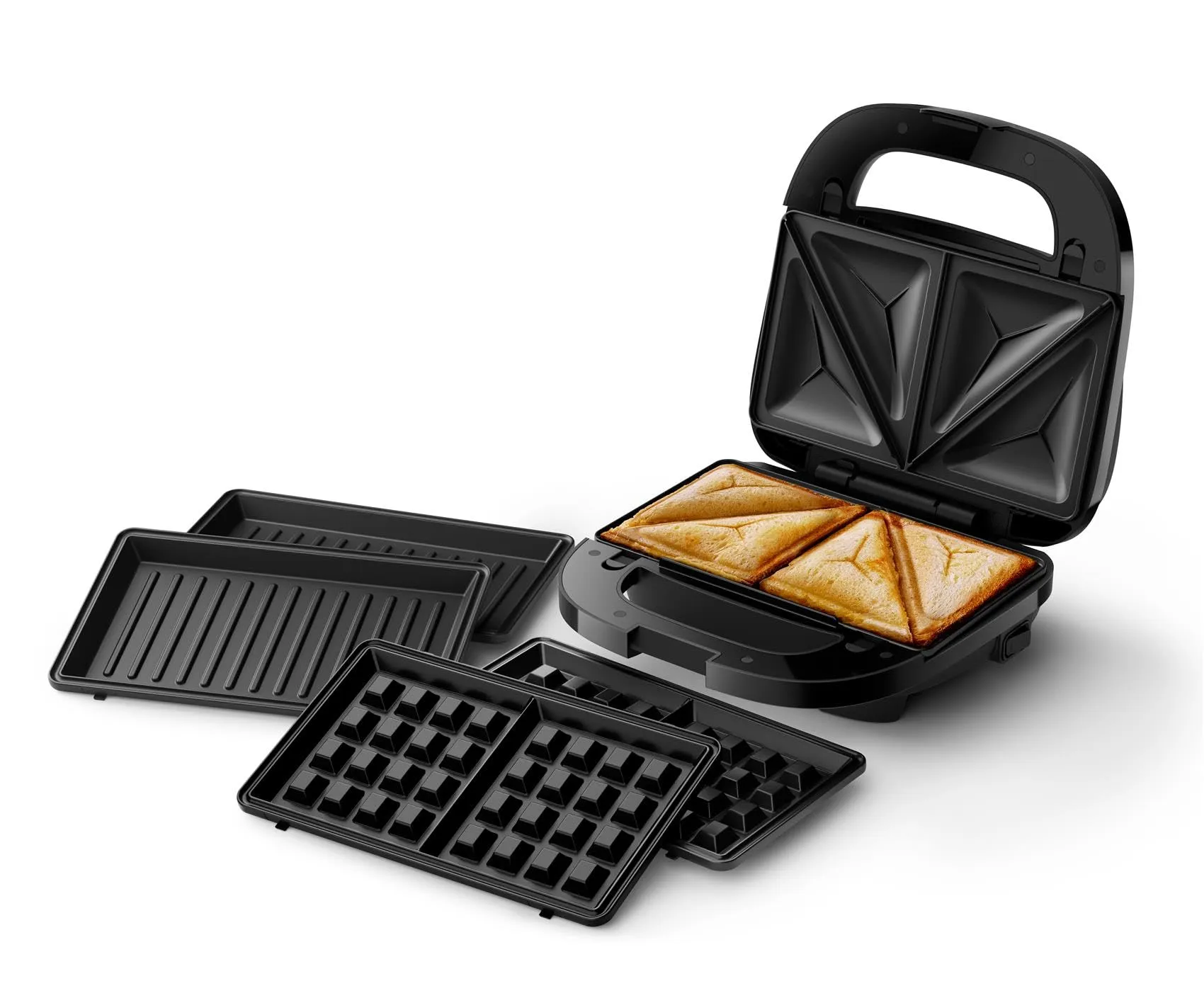 Philips Tostiera per Panini Serie 5000 HD2350/80 con 3 Piastre Intercambiabili, 750W - immagine 1