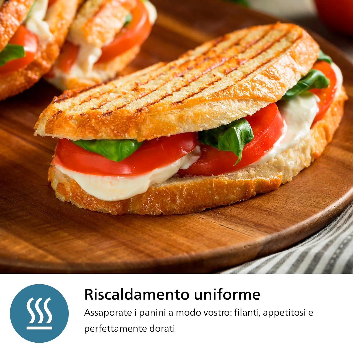 Philips Tostiera per Panini Serie 5000 HD2350/80 con 3 Piastre Intercambiabili, 750W - immagine 4
