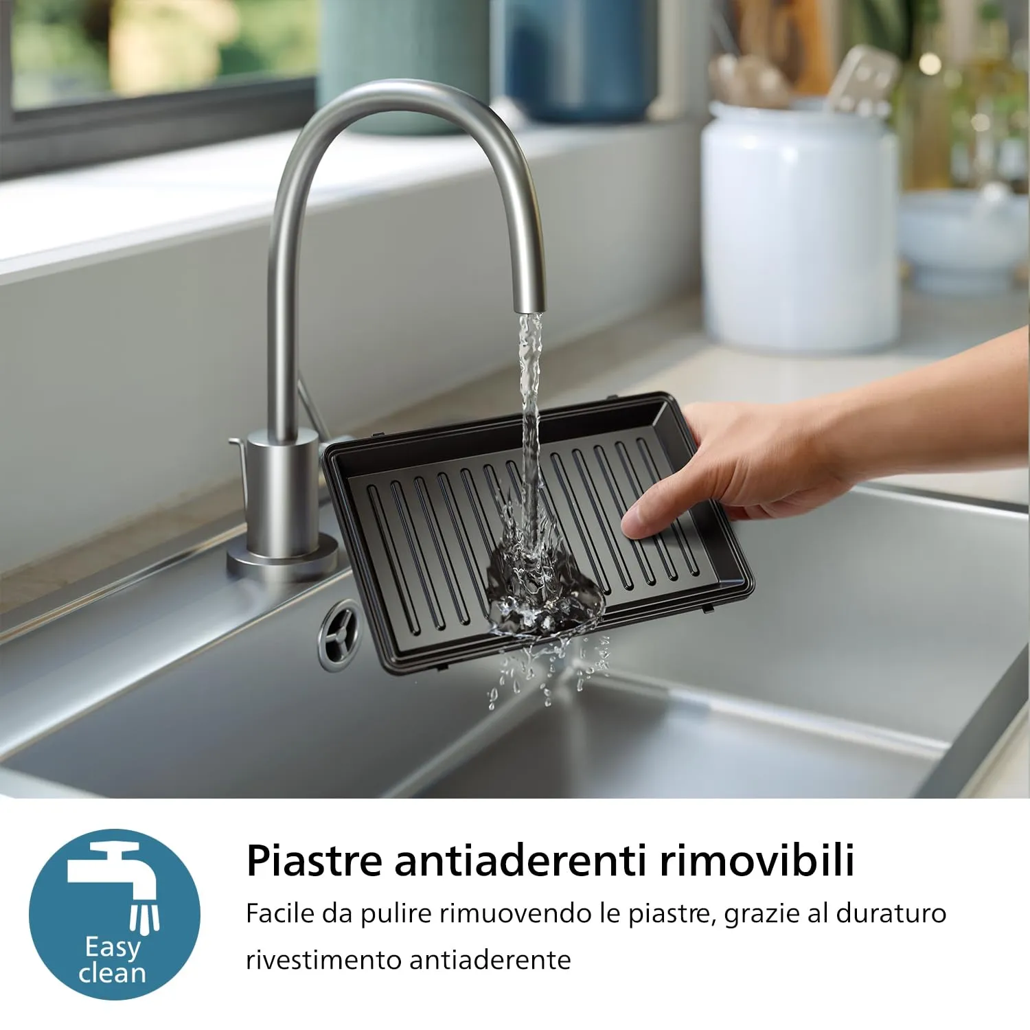 Philips Tostiera per Panini Serie 5000 HD2350/80 con 3 Piastre Intercambiabili, 750W - immagine 5