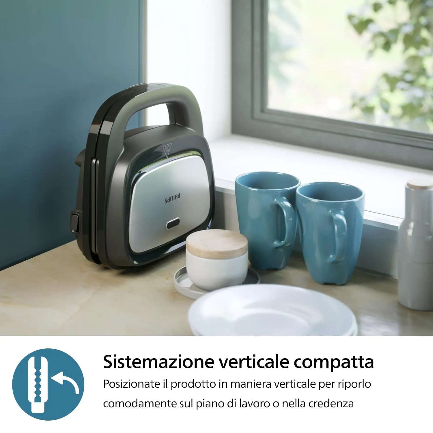 Philips Tostiera per Panini Serie 5000 HD2350/80 con 3 Piastre Intercambiabili, 750W - immagine 7