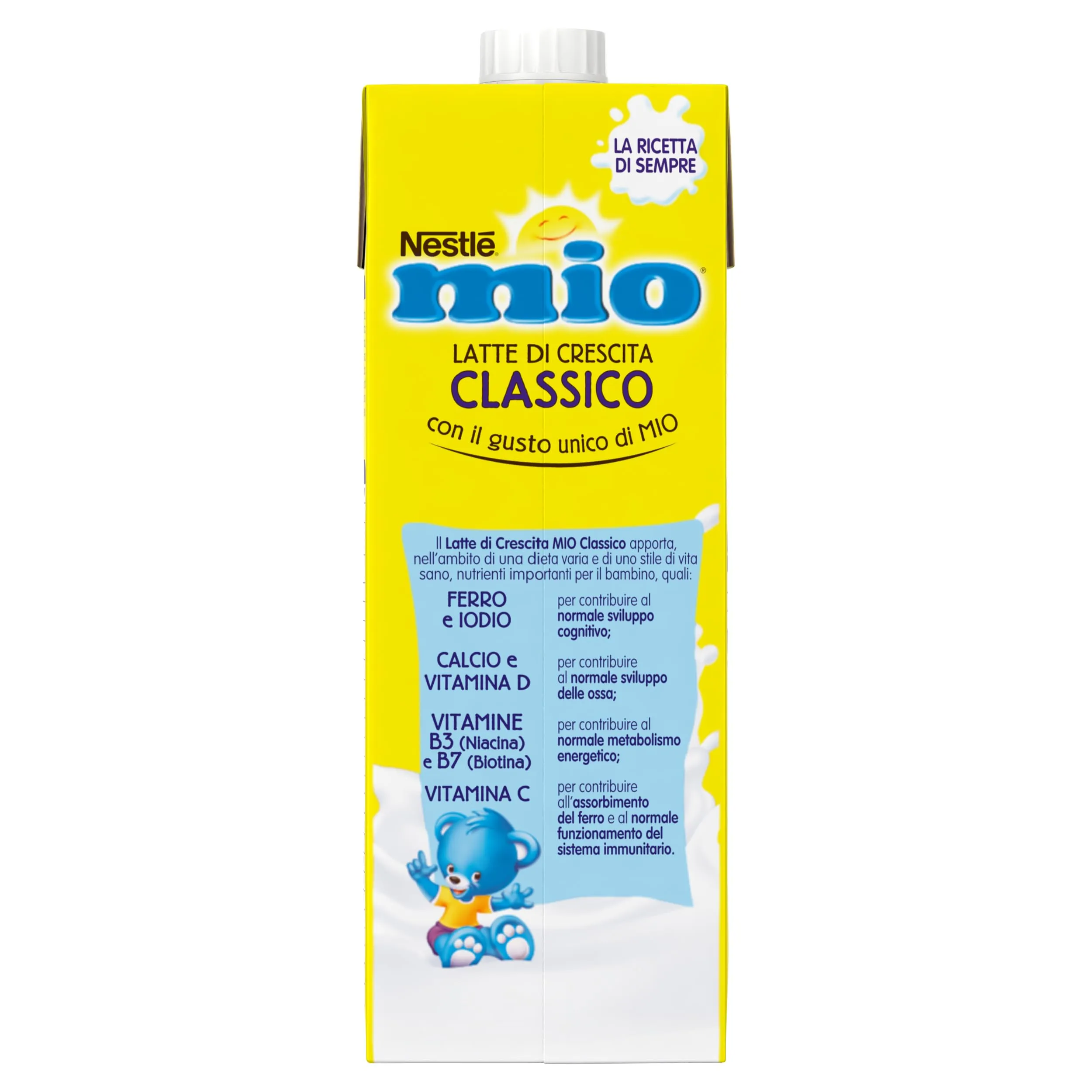 Nestlé MIO Latte di Crescita Liquido Classico 1-3 anni, 8 x 1L - immagine 2