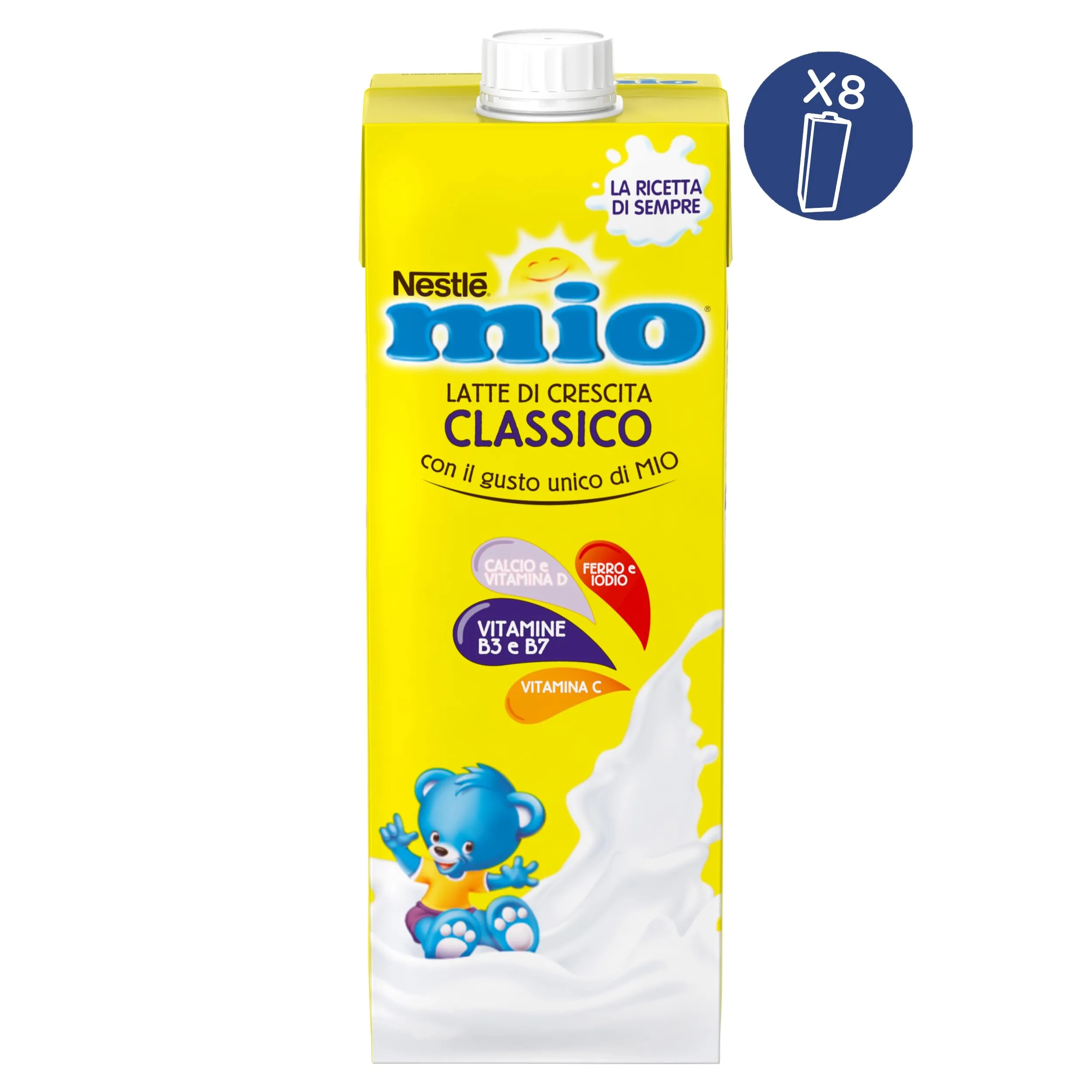 Nestlé MIO Latte di Crescita Liquido Classico 1-3 anni, 8 x 1L - immagine 7