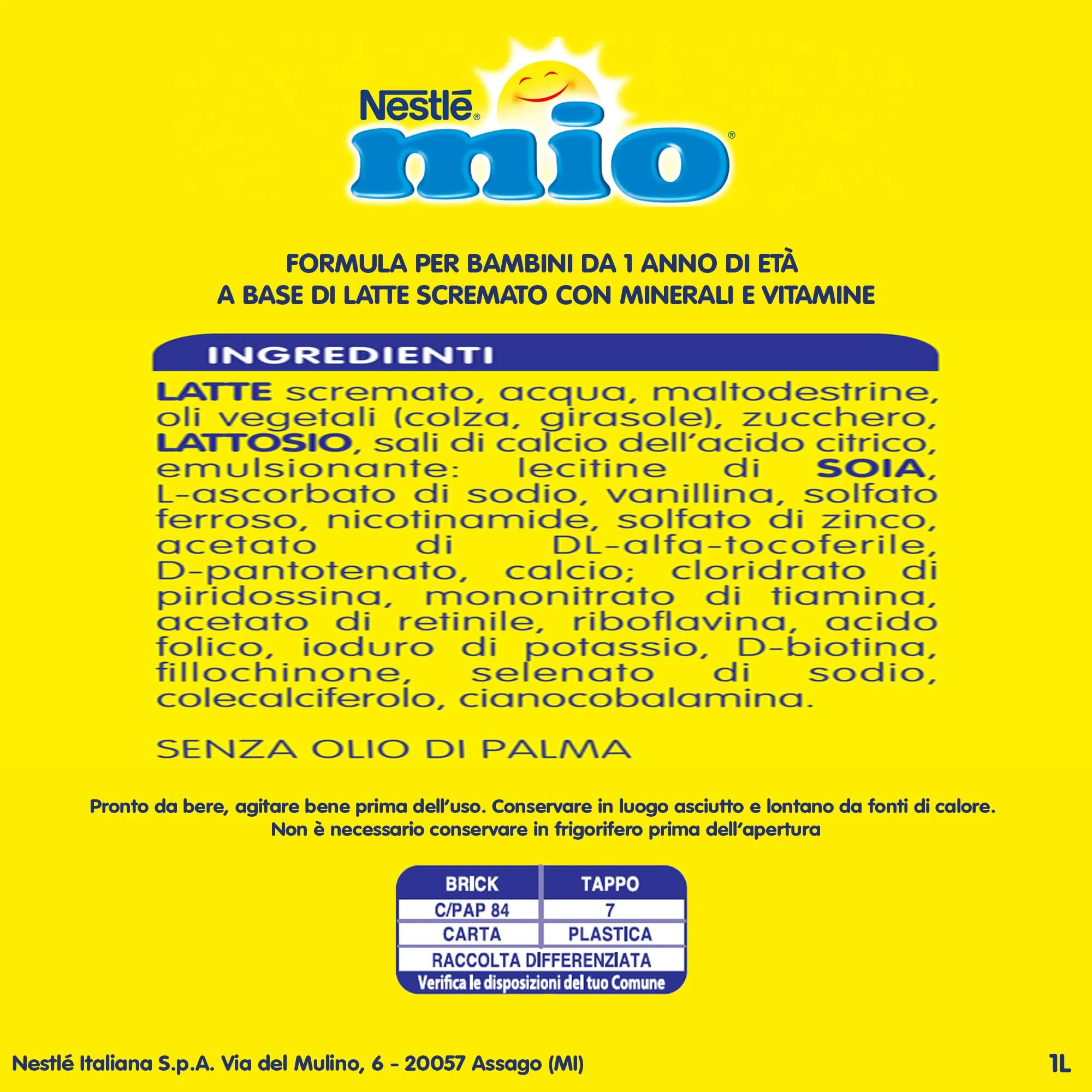 Nestlé MIO Latte di Crescita Liquido Classico 1-3 anni, 8 x 1L - immagine 10