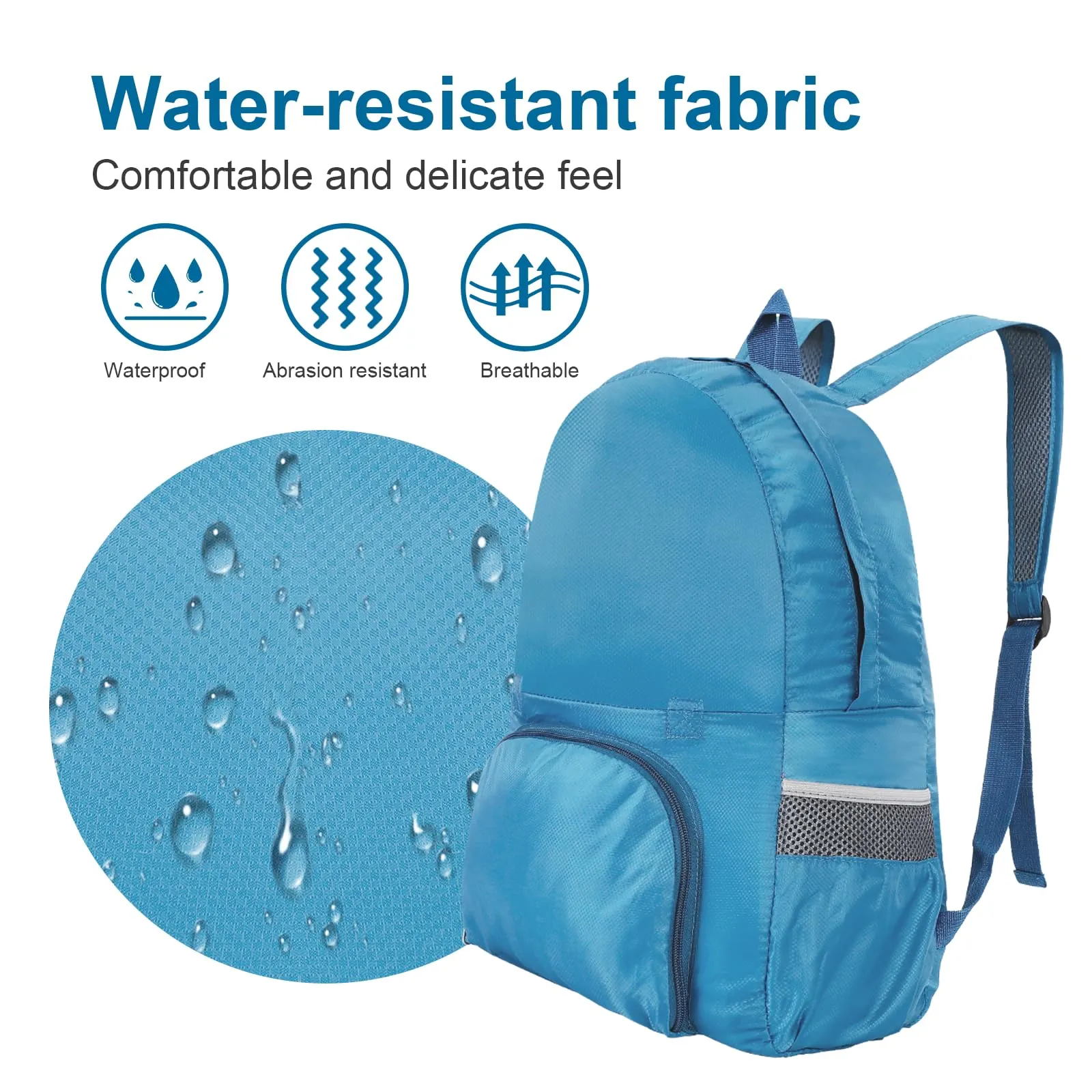 AiQInu Zaino Pieghevole Ultraleggero Impermeabile Unisex (Verde Scuro) - immagine 6