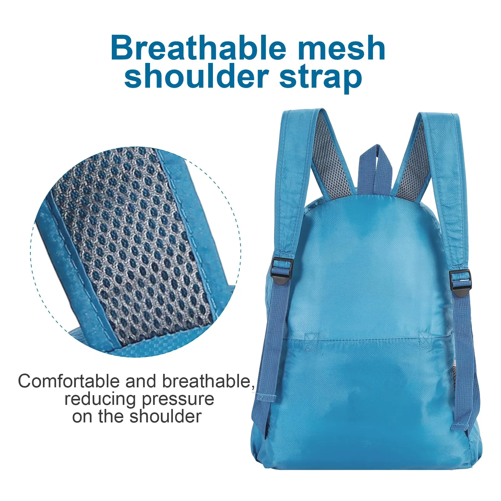 AiQInu Zaino Pieghevole Ultraleggero Impermeabile Unisex (Verde Scuro) - immagine 7