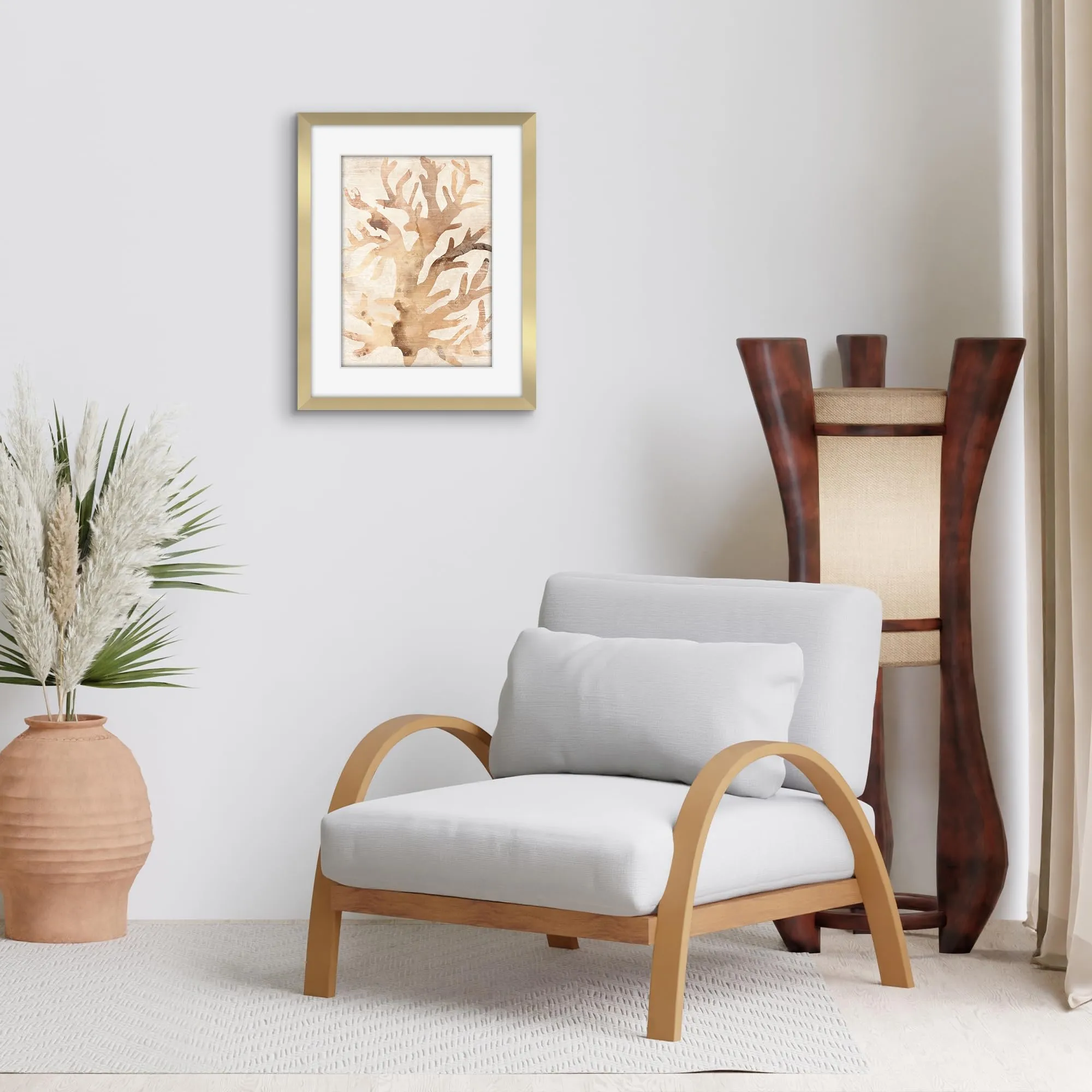 Americanflat Cornice Oro 35x45 cm con Passepartout 25x35 cm in Legno MDF - immagine 9