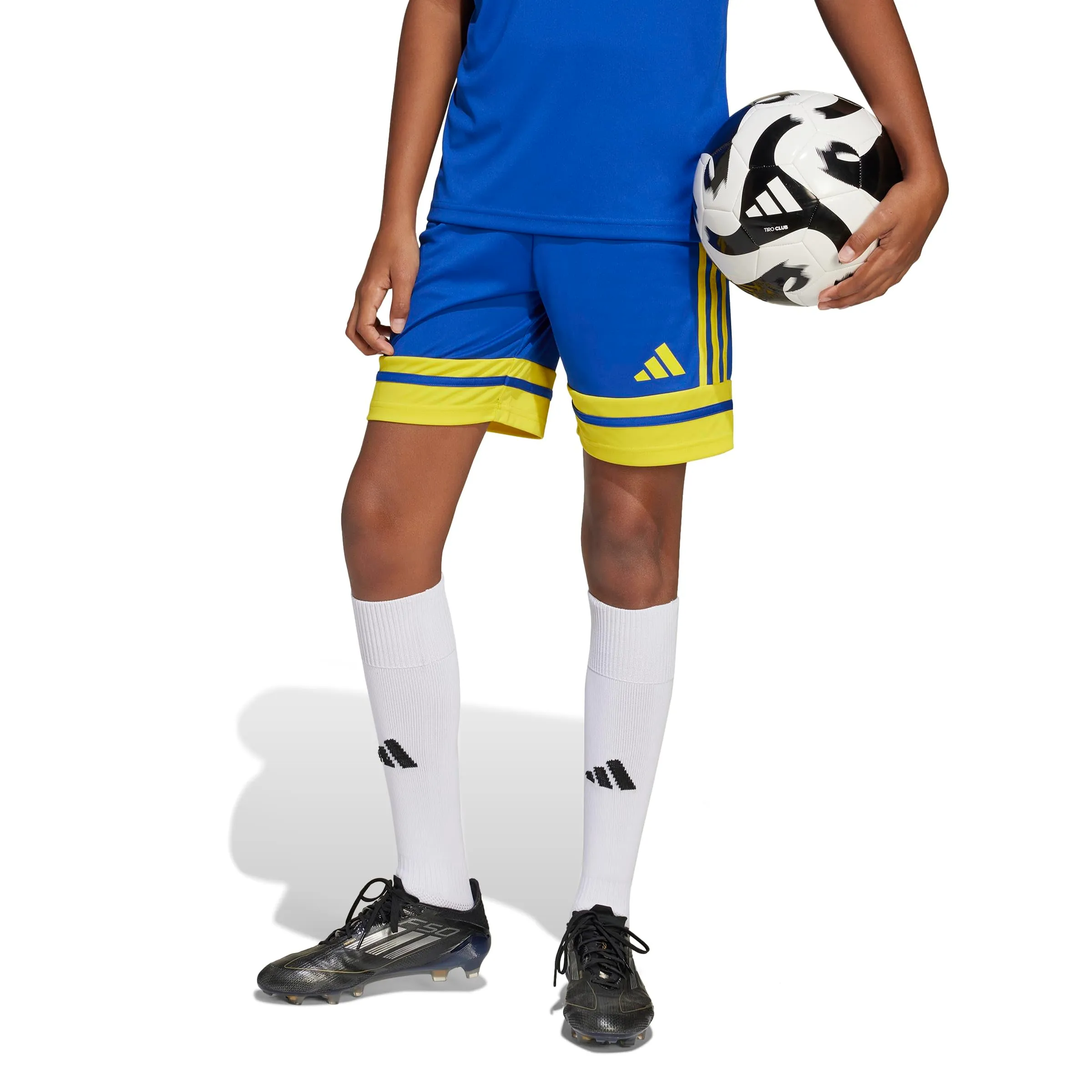 adidas Squadra 25 Kids Shorts - Team Royal Blue/Team Yellow - immagine 3
