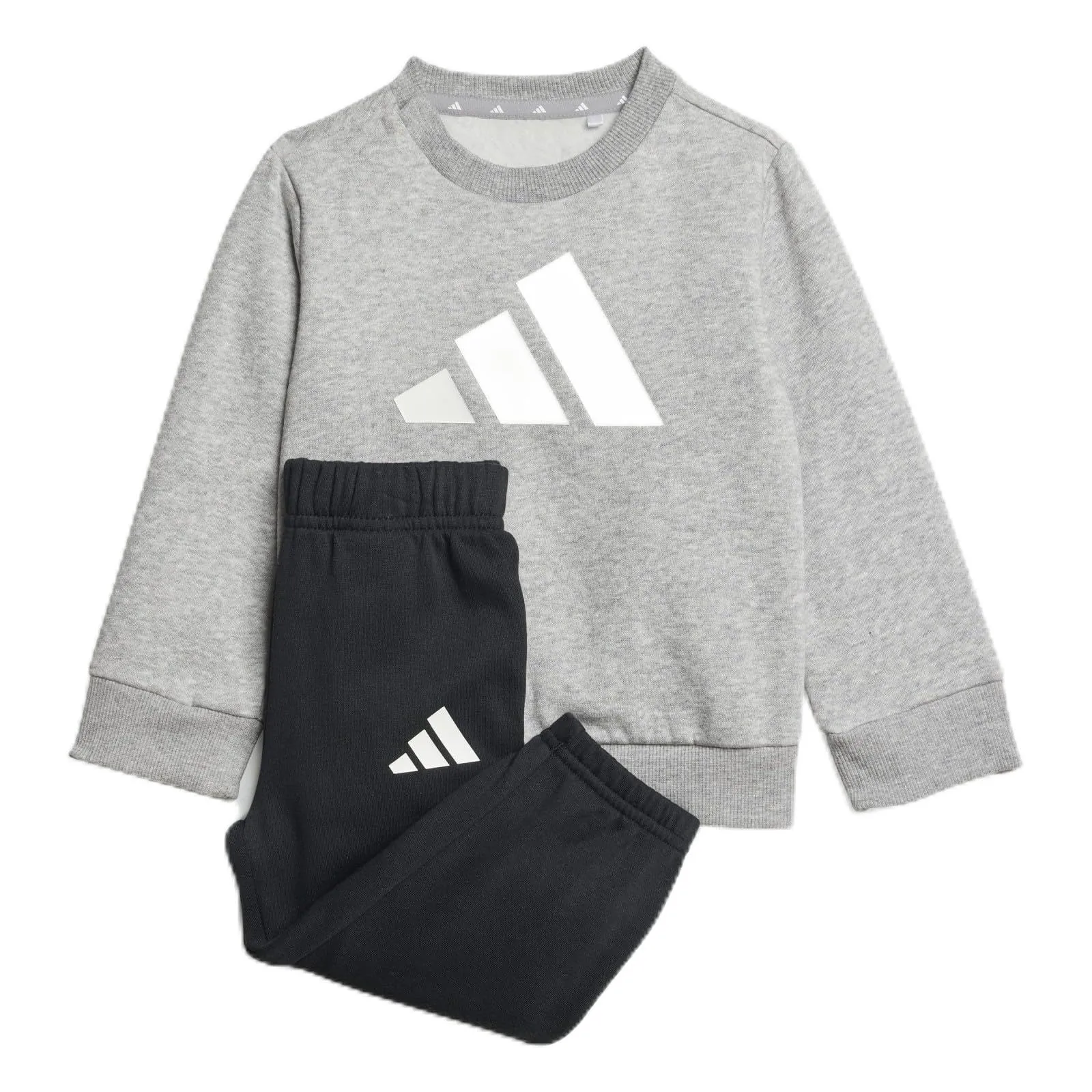 adidas Bimbi Big Logo Essentials Jogger Track Suit, Medium Grey Heather/White, 3-4 Years - immagine 1