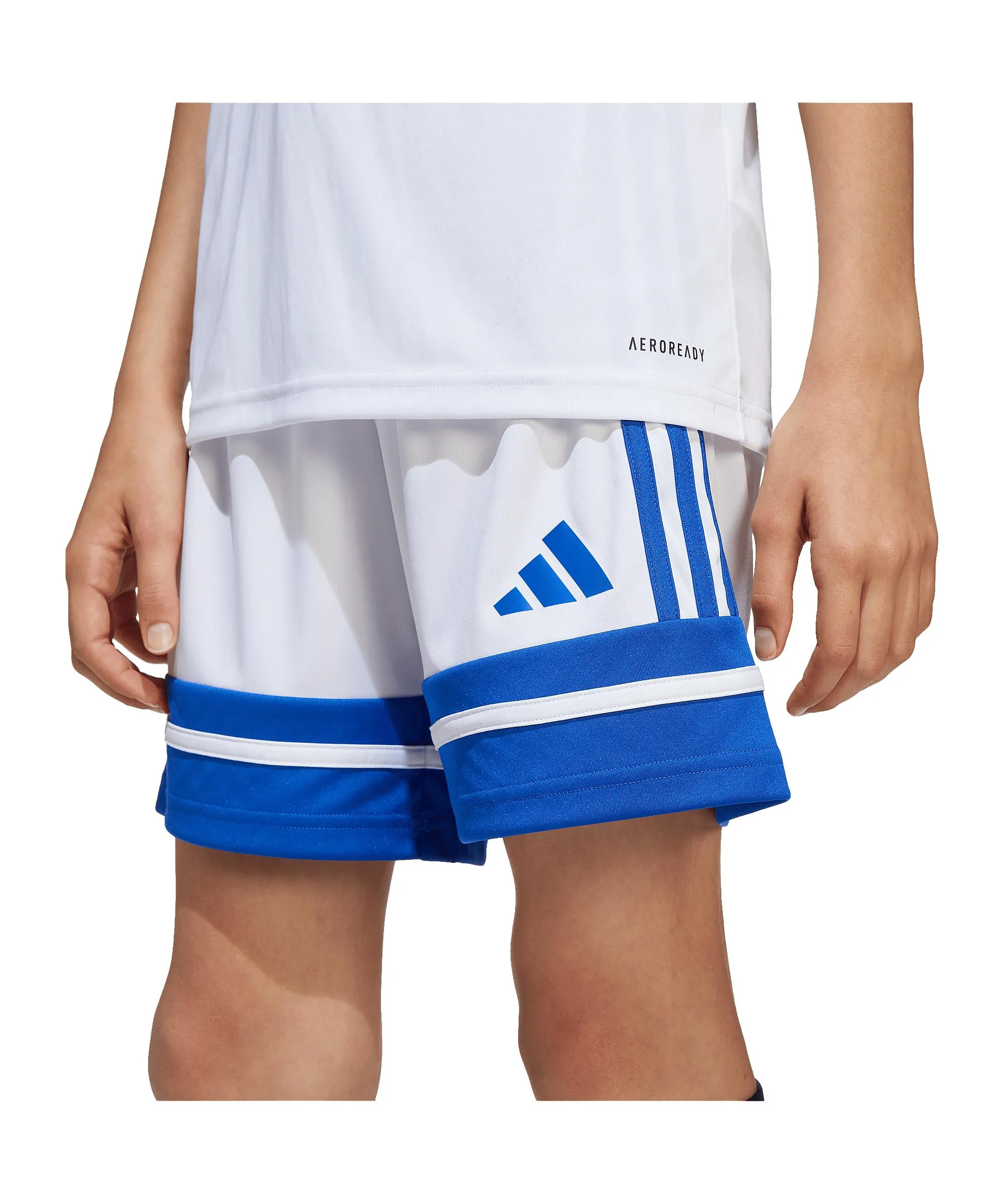adidas Squadra 25 Shorts Kids, White/Team Royal Blue - immagine 3